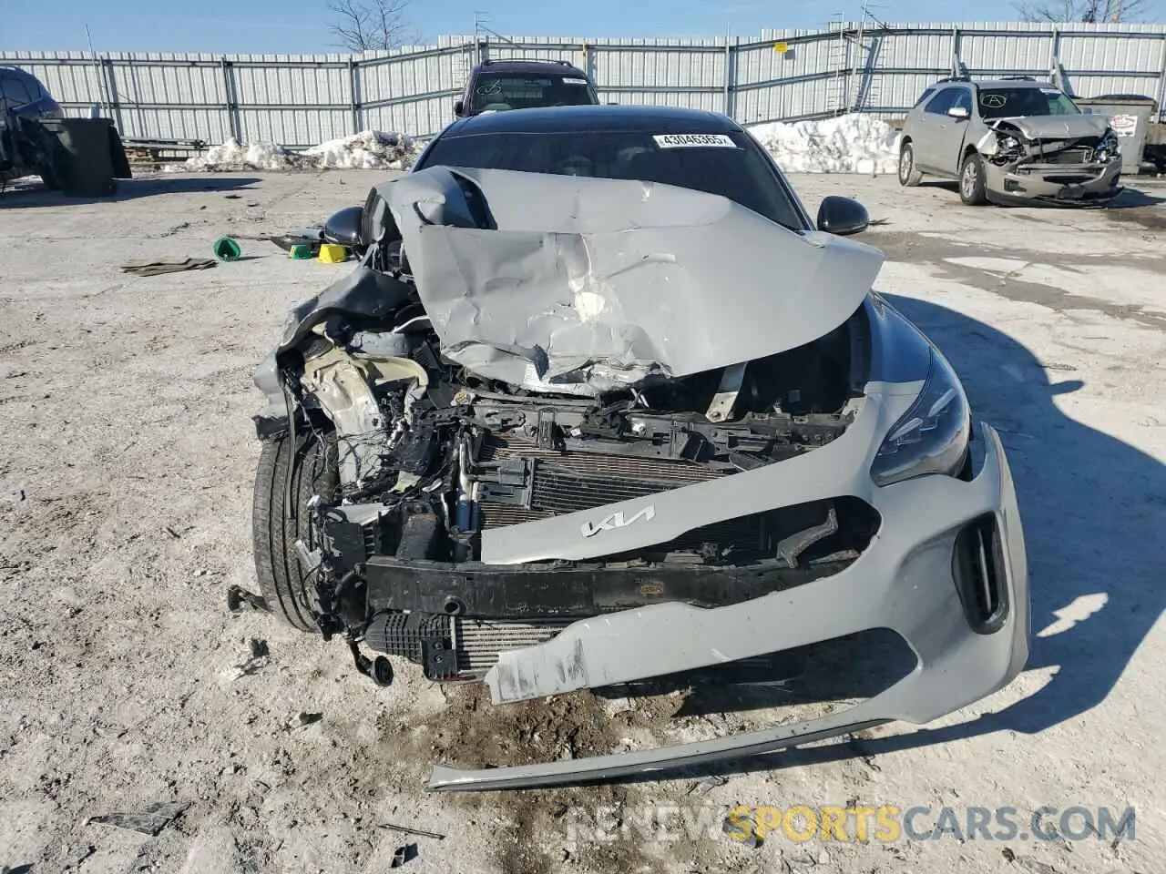 5 fotografías del automóvil dañado KNAE45LC7N6119730 KIA STINGER 2022