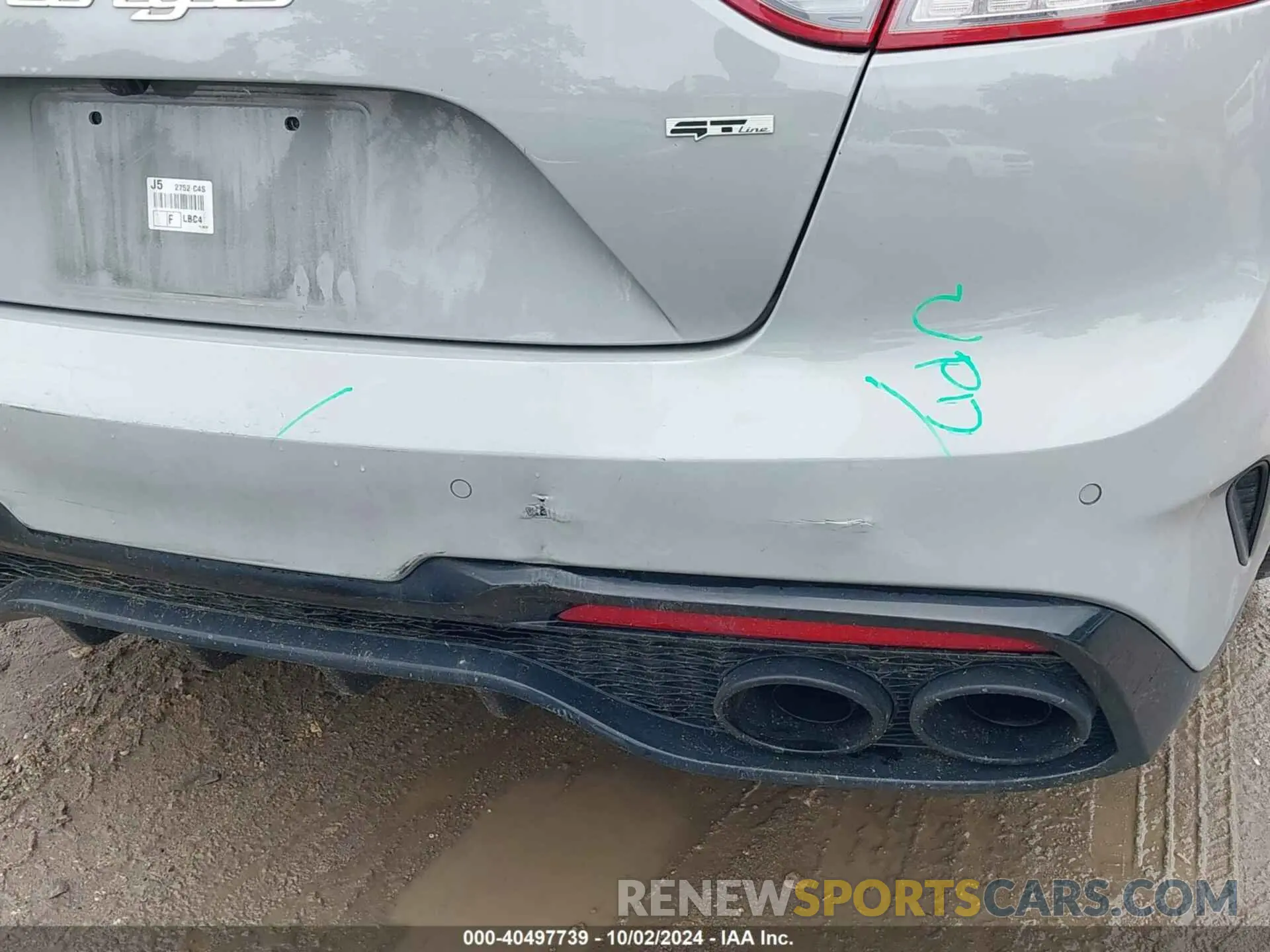 20 fotografías del automóvil dañado KNAE35LD6P6122925 KIA STINGER 2023