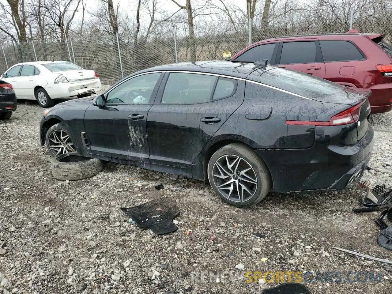 2 fotografías del automóvil dañado KNAE35LD9P6125169 KIA STINGER 2023