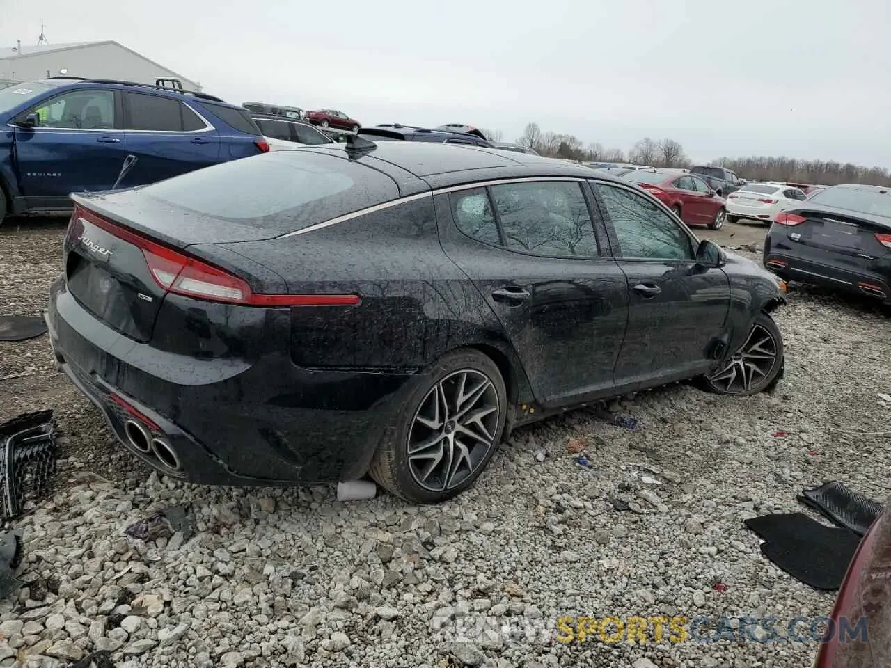 3 fotografías del automóvil dañado KNAE35LD9P6125169 KIA STINGER 2023