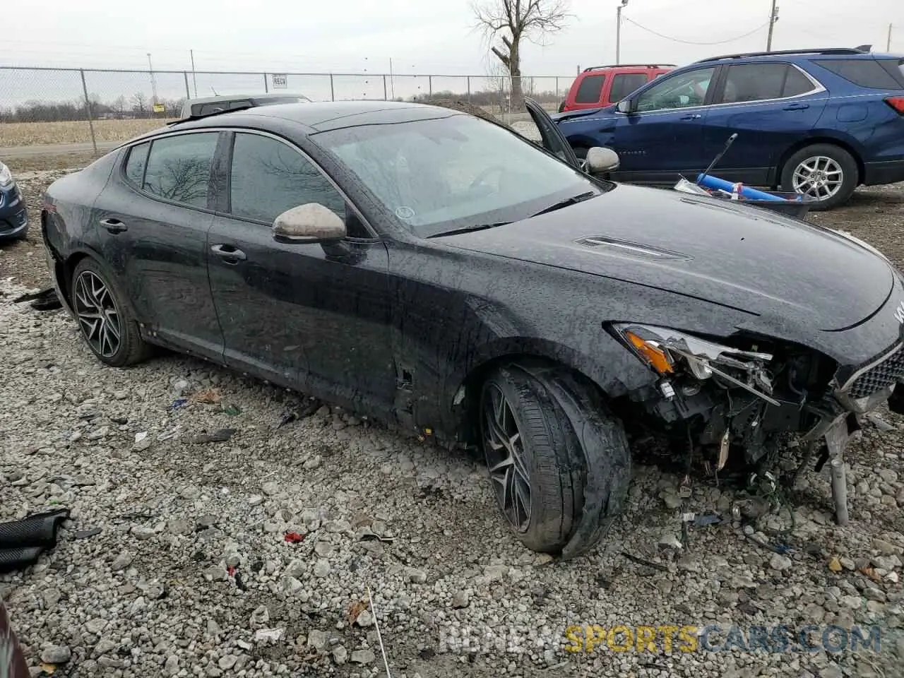 4 fotografías del automóvil dañado KNAE35LD9P6125169 KIA STINGER 2023