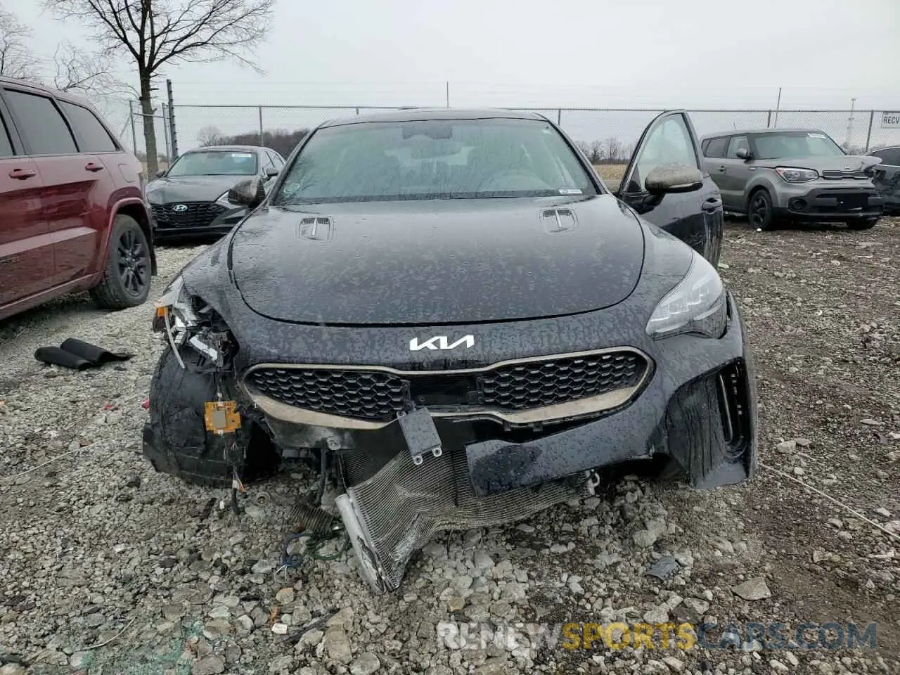 5 fotografías del automóvil dañado KNAE35LD9P6125169 KIA STINGER 2023