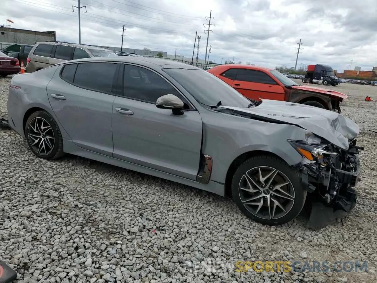 4 fotografías del automóvil dañado KNAE35LDXP6134253 KIA STINGER 2023