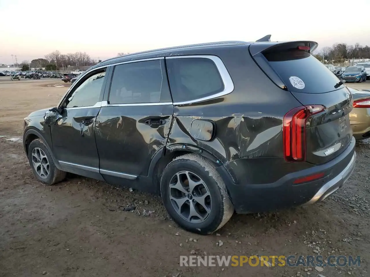 2 fotografías del automóvil dañado 5XYP34HC0LG016192 KIA TELLURIDE 2020