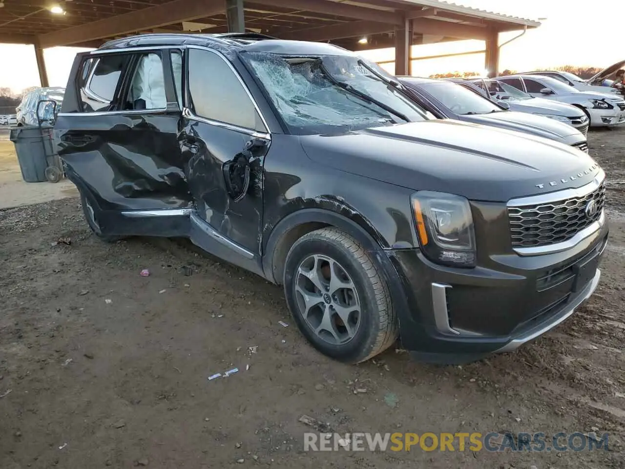 4 fotografías del automóvil dañado 5XYP34HC0LG016192 KIA TELLURIDE 2020