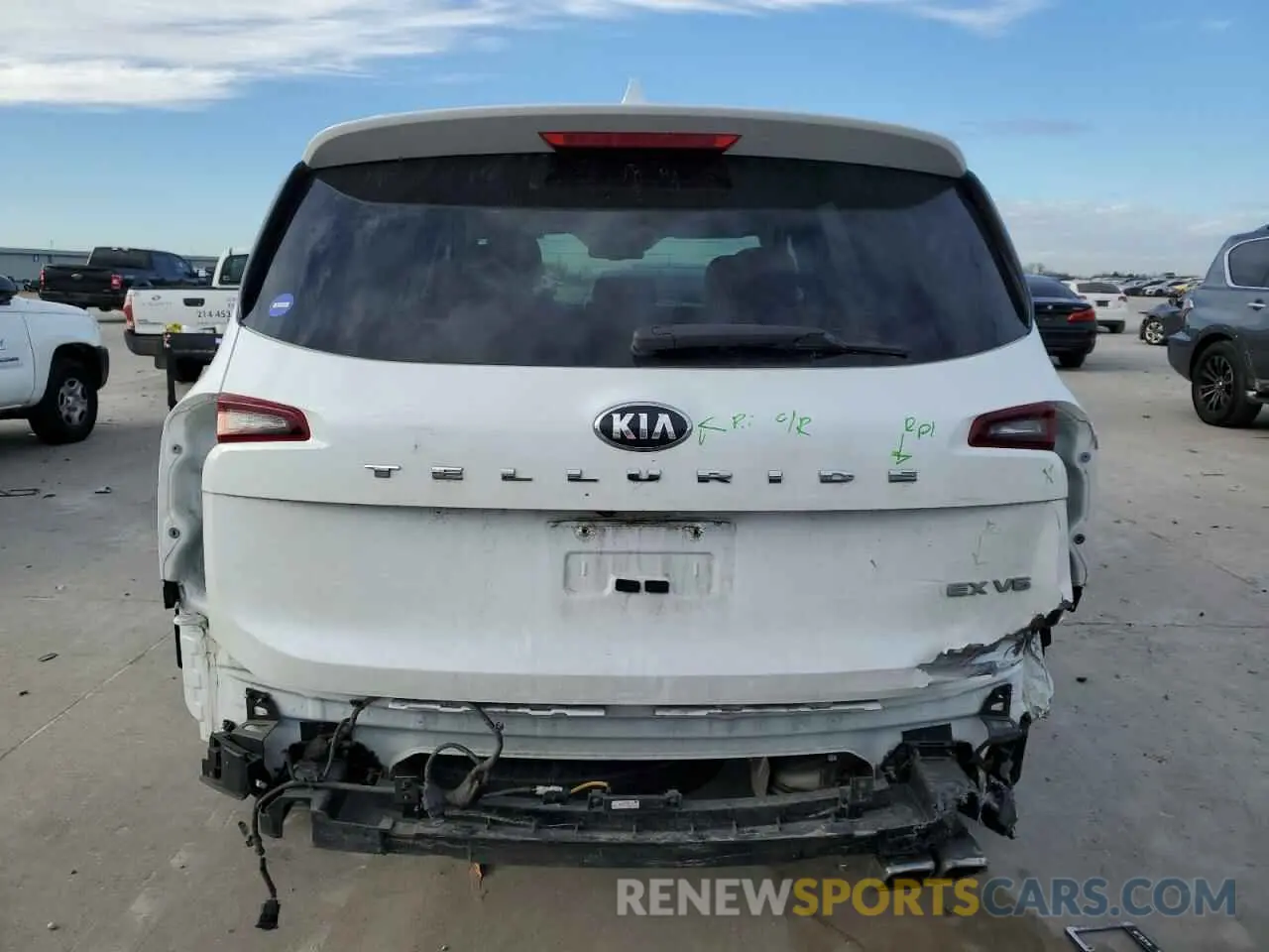 6 fotografías del automóvil dañado 5XYP34HC7LG001298 KIA TELLURIDE 2020