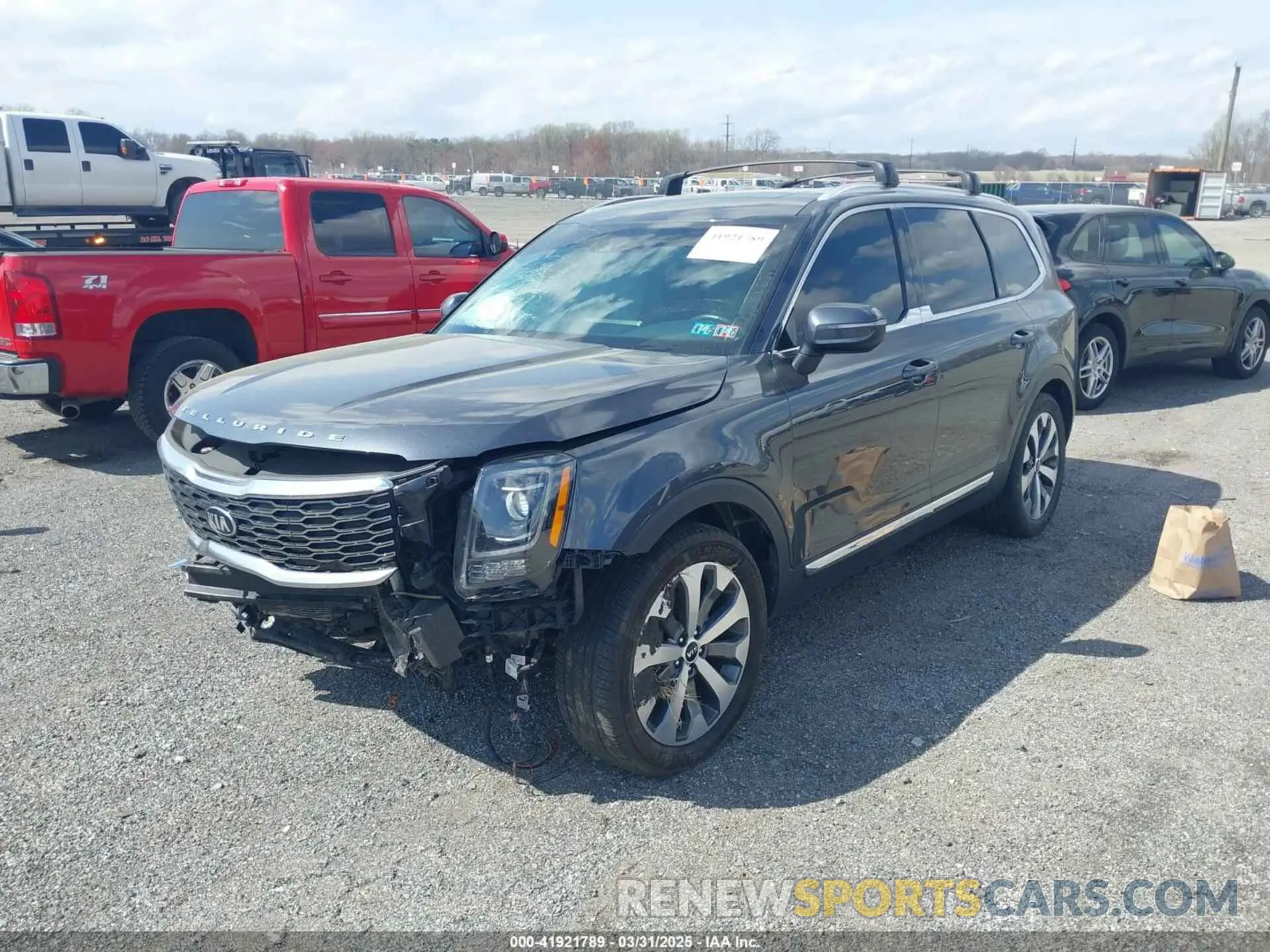2 fotografías del automóvil dañado 5XYP3DHC3LG073759 KIA TELLURIDE 2020