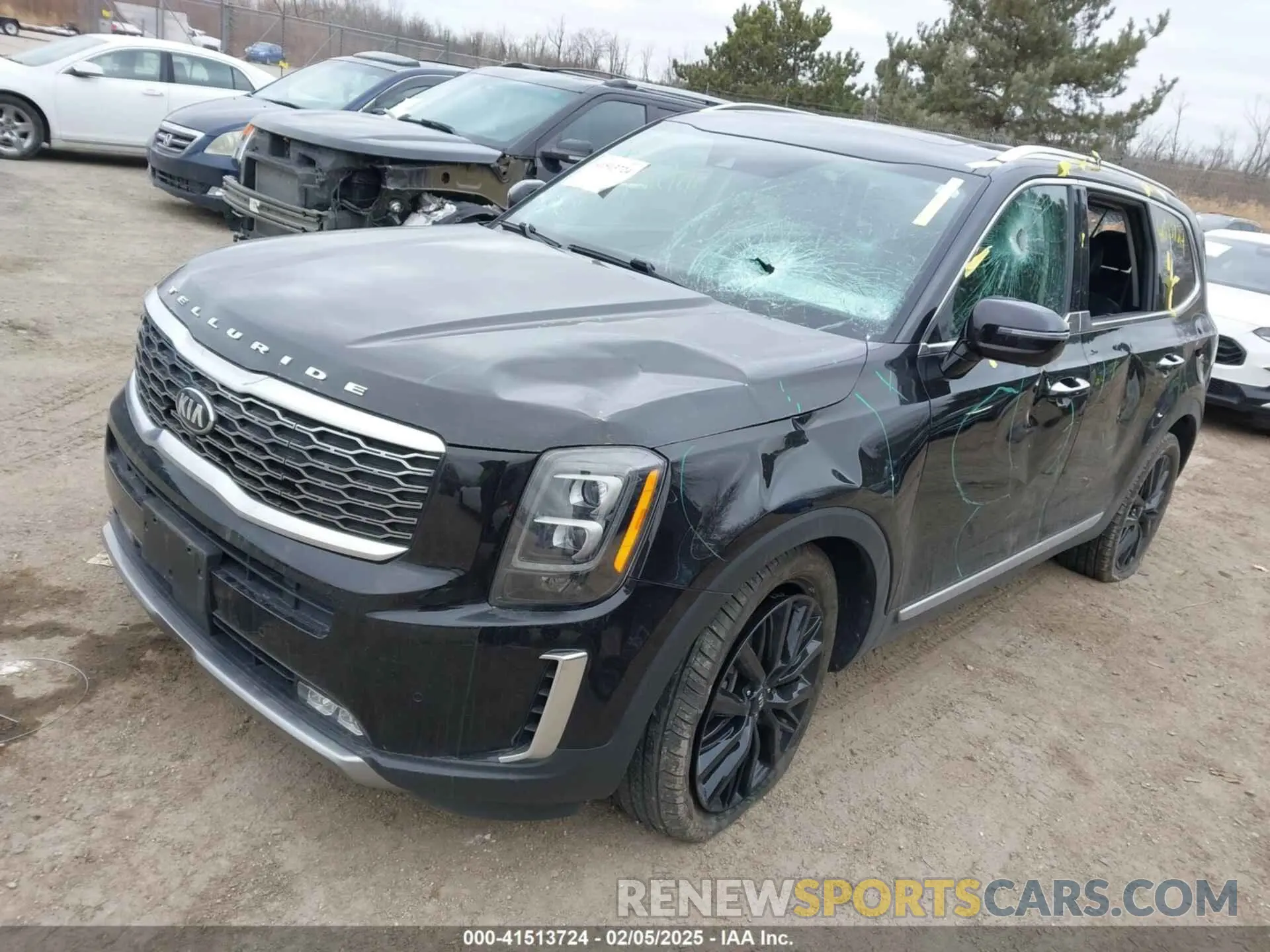 2 fotografías del automóvil dañado 5XYP5DHC3LG050475 KIA TELLURIDE 2020