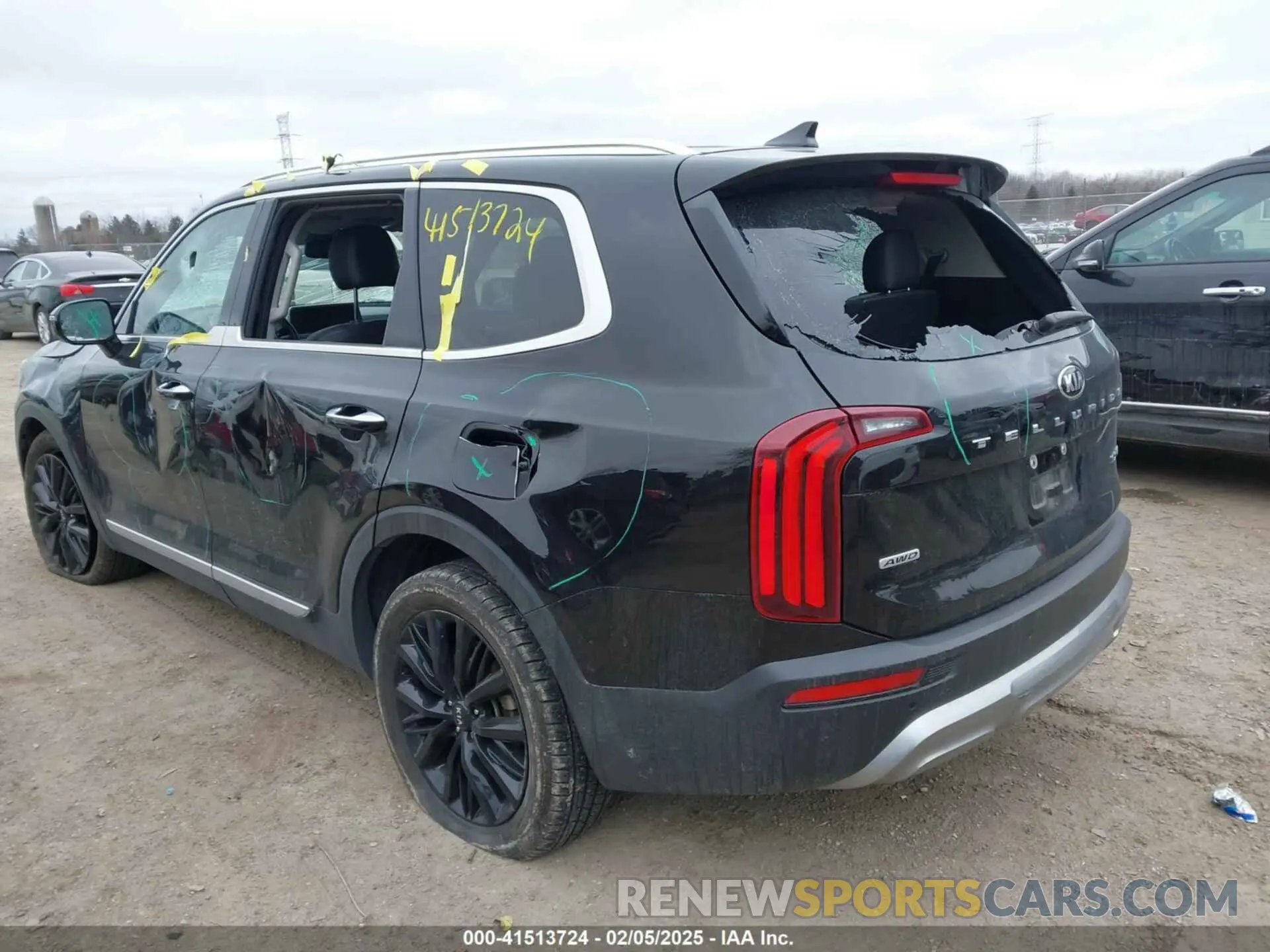 3 fotografías del automóvil dañado 5XYP5DHC3LG050475 KIA TELLURIDE 2020