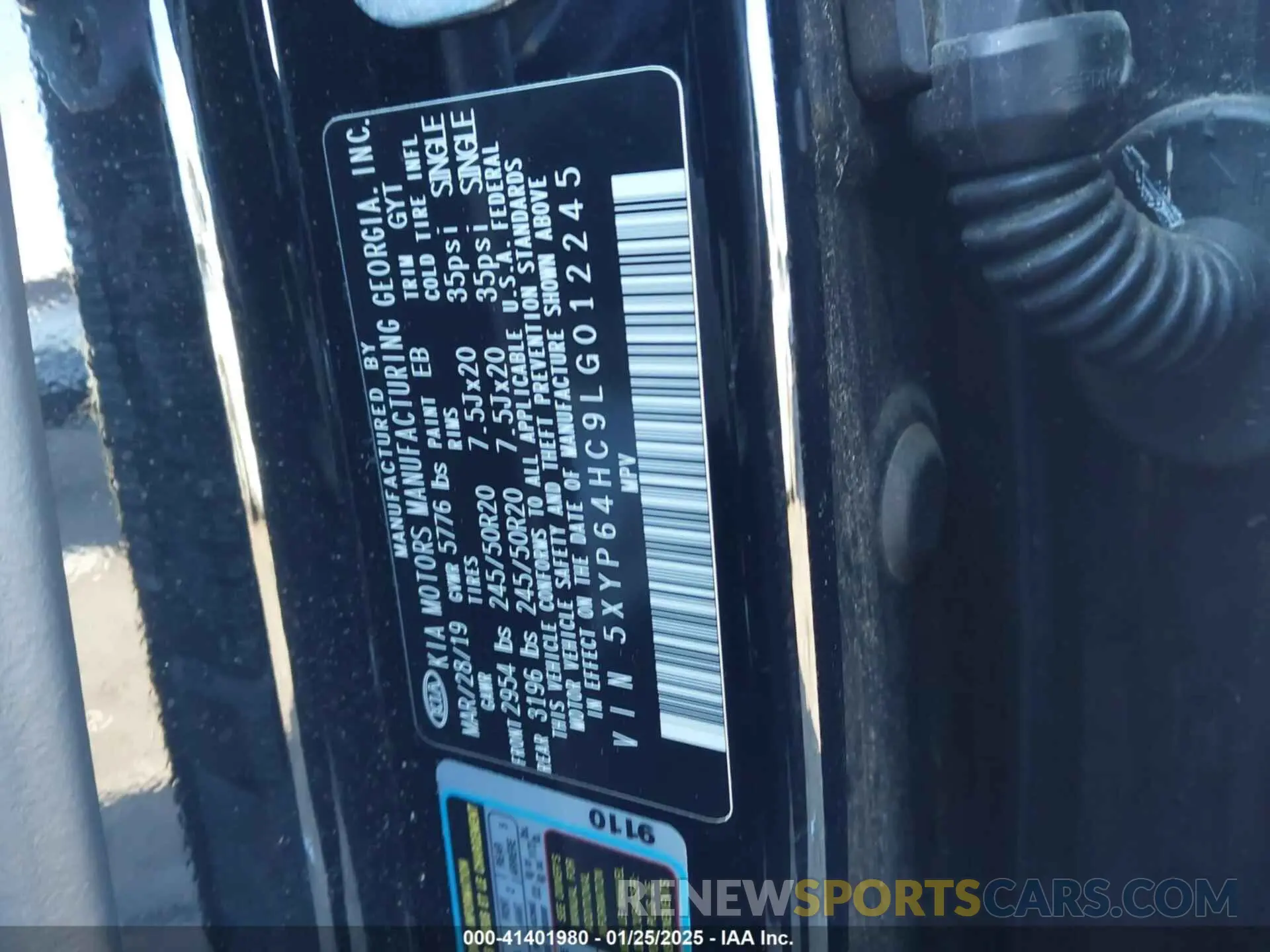 9 fotografías del automóvil dañado 5XYP64HC9LG012245 KIA TELLURIDE 2020