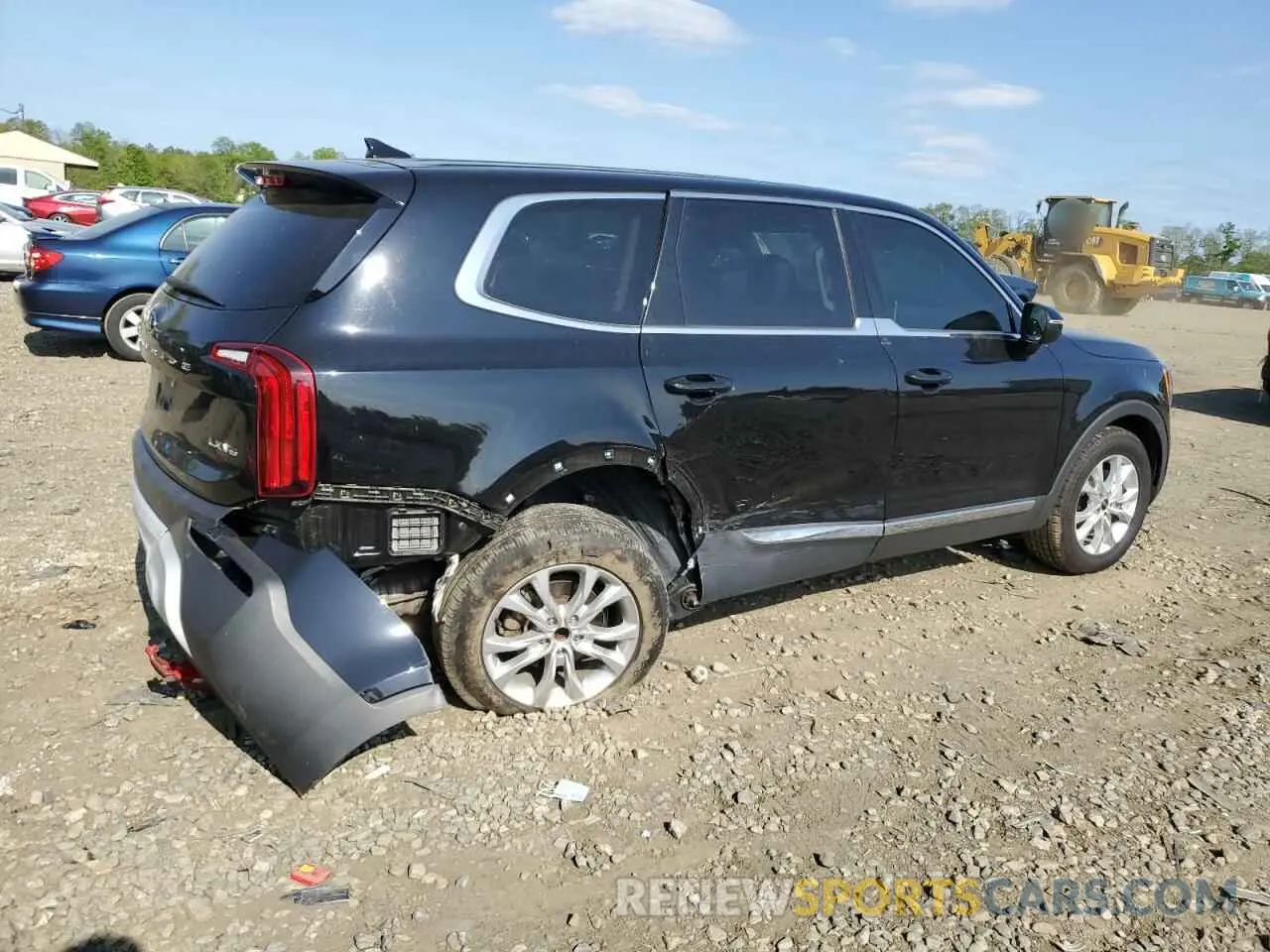3 fotografías del automóvil dañado 5XYP24HC6MG127592 KIA TELLURIDE 2021