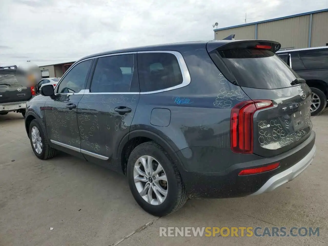 2 fotografías del automóvil dañado 5XYP24HC9MG132253 KIA TELLURIDE 2021