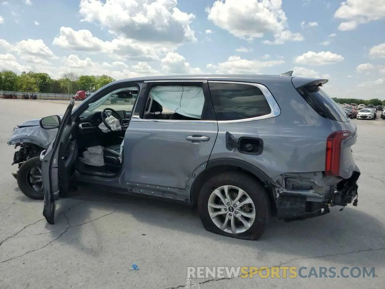 2 fotografías del automóvil dañado 5XYP2DHC5MG104045 KIA TELLURIDE 2021