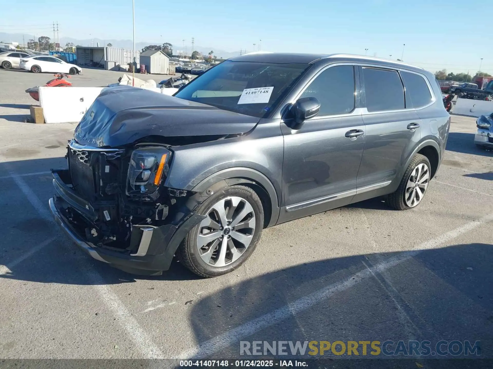 2 fotografías del automóvil dañado 5XYP34HC9MG156033 KIA TELLURIDE 2021