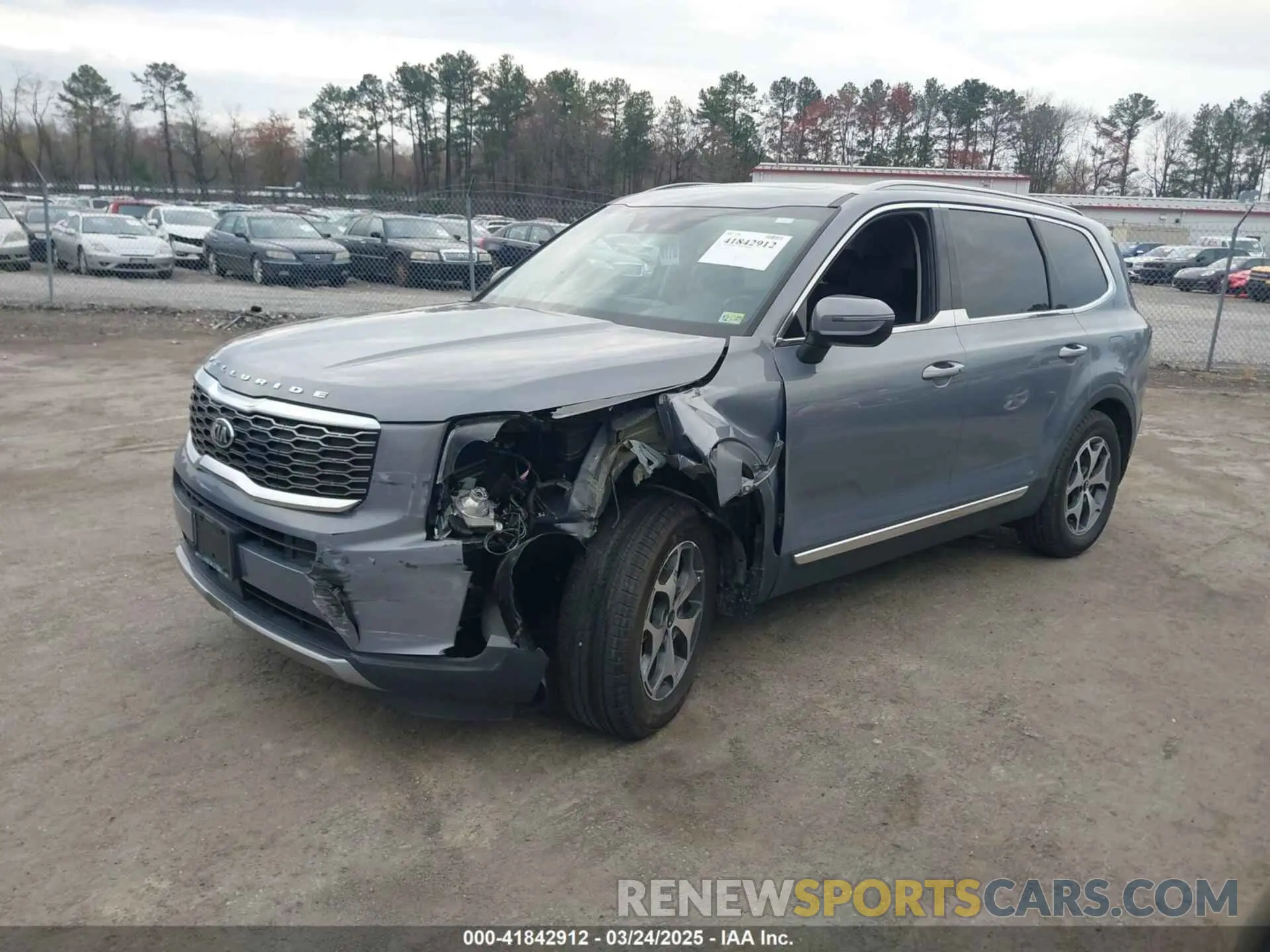 2 fotografías del automóvil dañado 5XYP34HCXMG123526 KIA TELLURIDE 2021