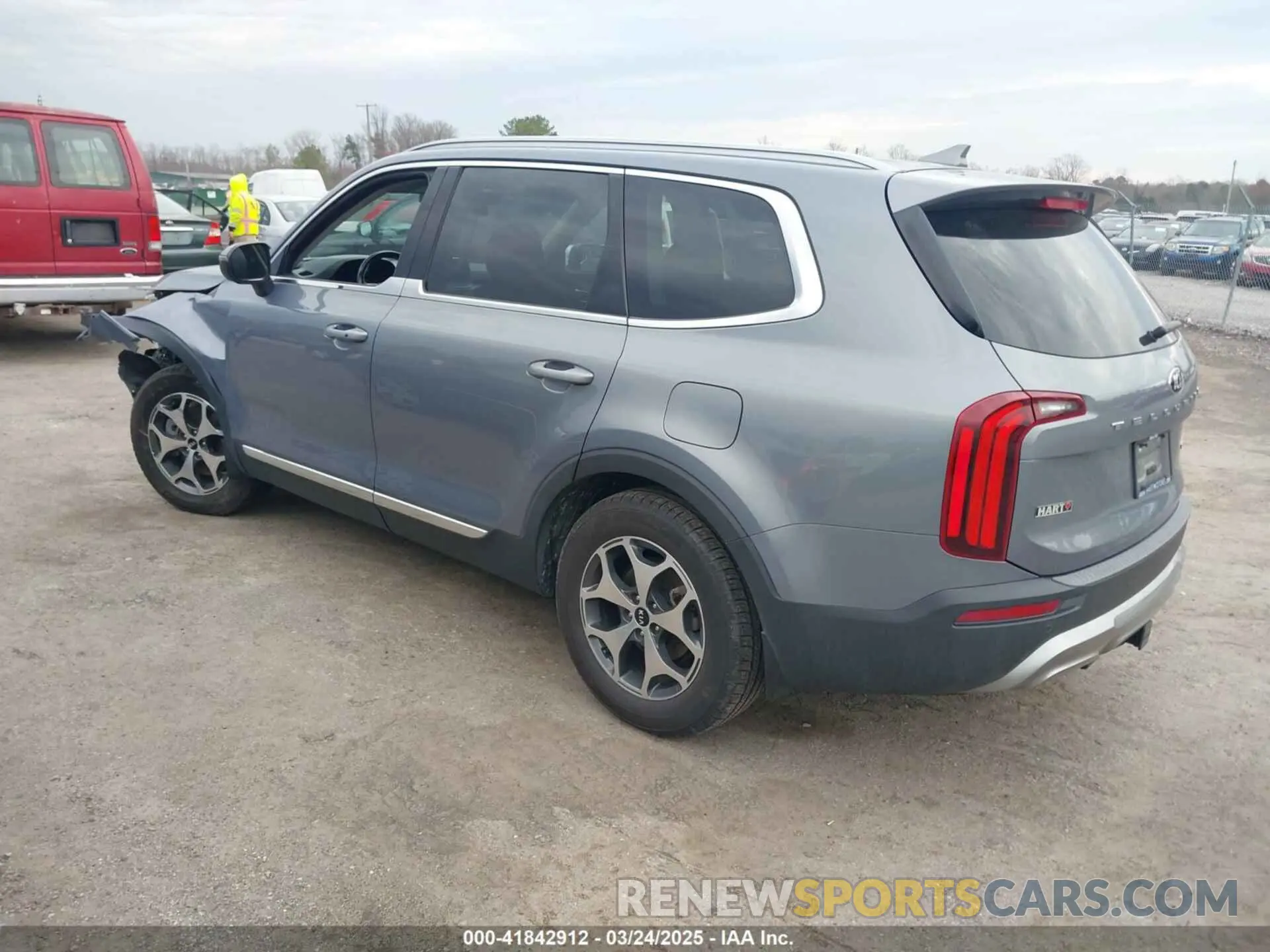 3 fotografías del automóvil dañado 5XYP34HCXMG123526 KIA TELLURIDE 2021