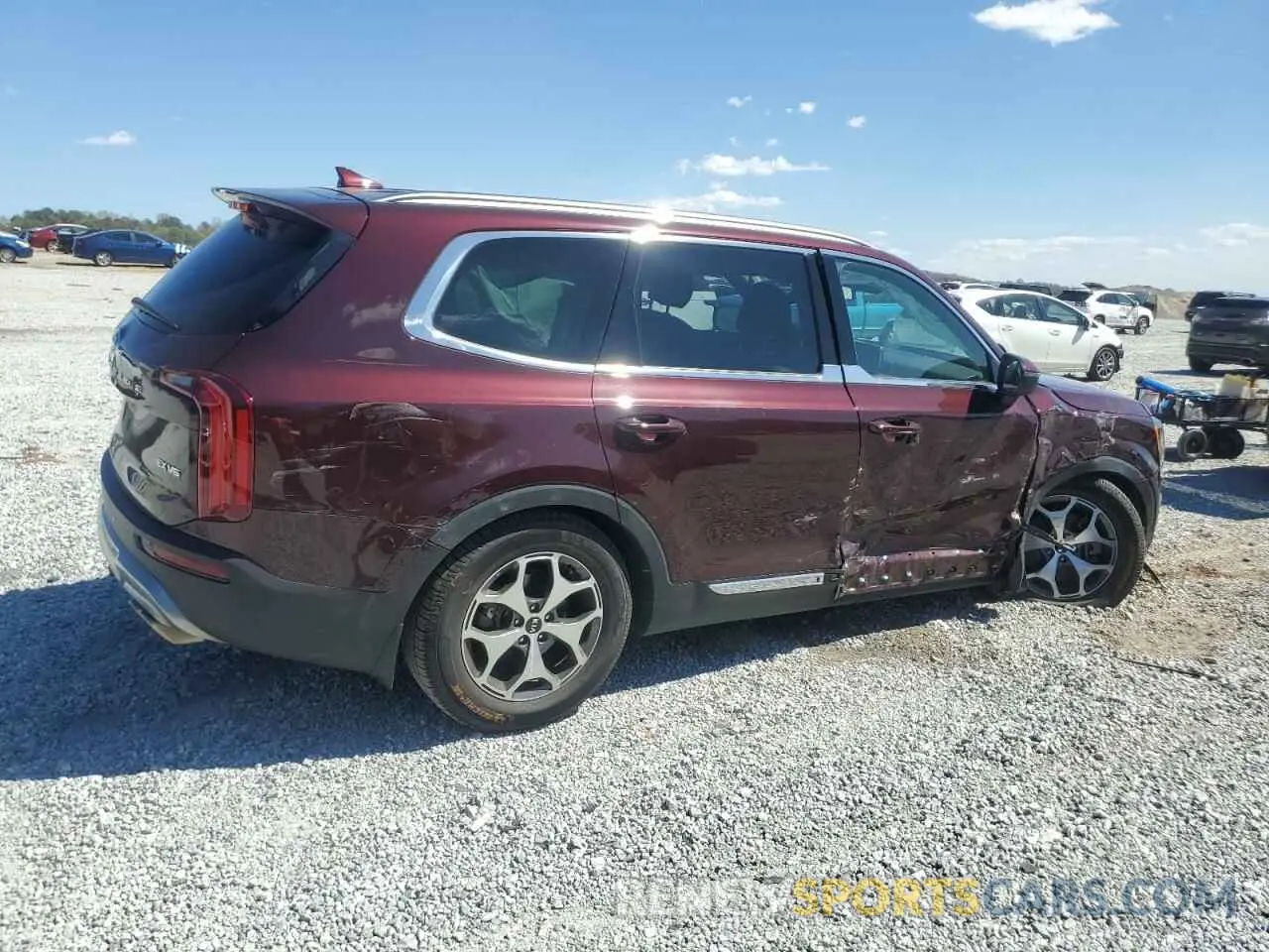 3 fotografías del automóvil dañado 5XYP3DHC1MG108526 KIA TELLURIDE 2021