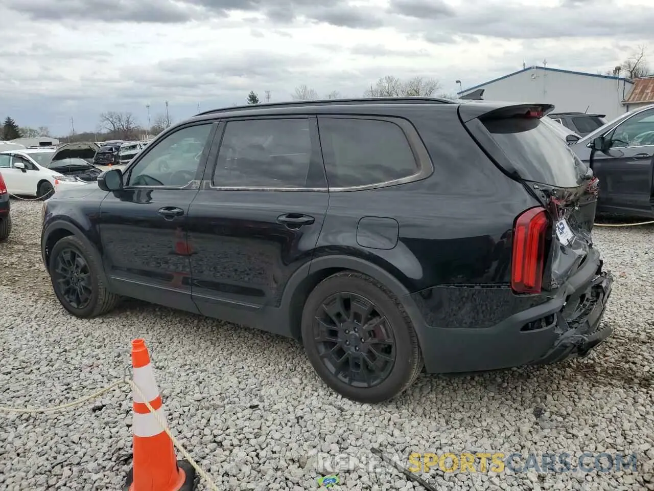 2 fotografías del automóvil dañado 5XYP3DHC2MG192565 KIA TELLURIDE 2021