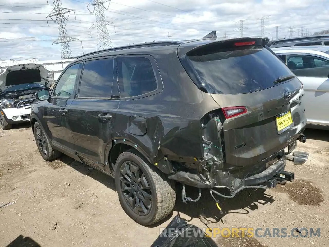 2 fotografías del automóvil dañado 5XYP3DHC5MG164646 KIA TELLURIDE 2021