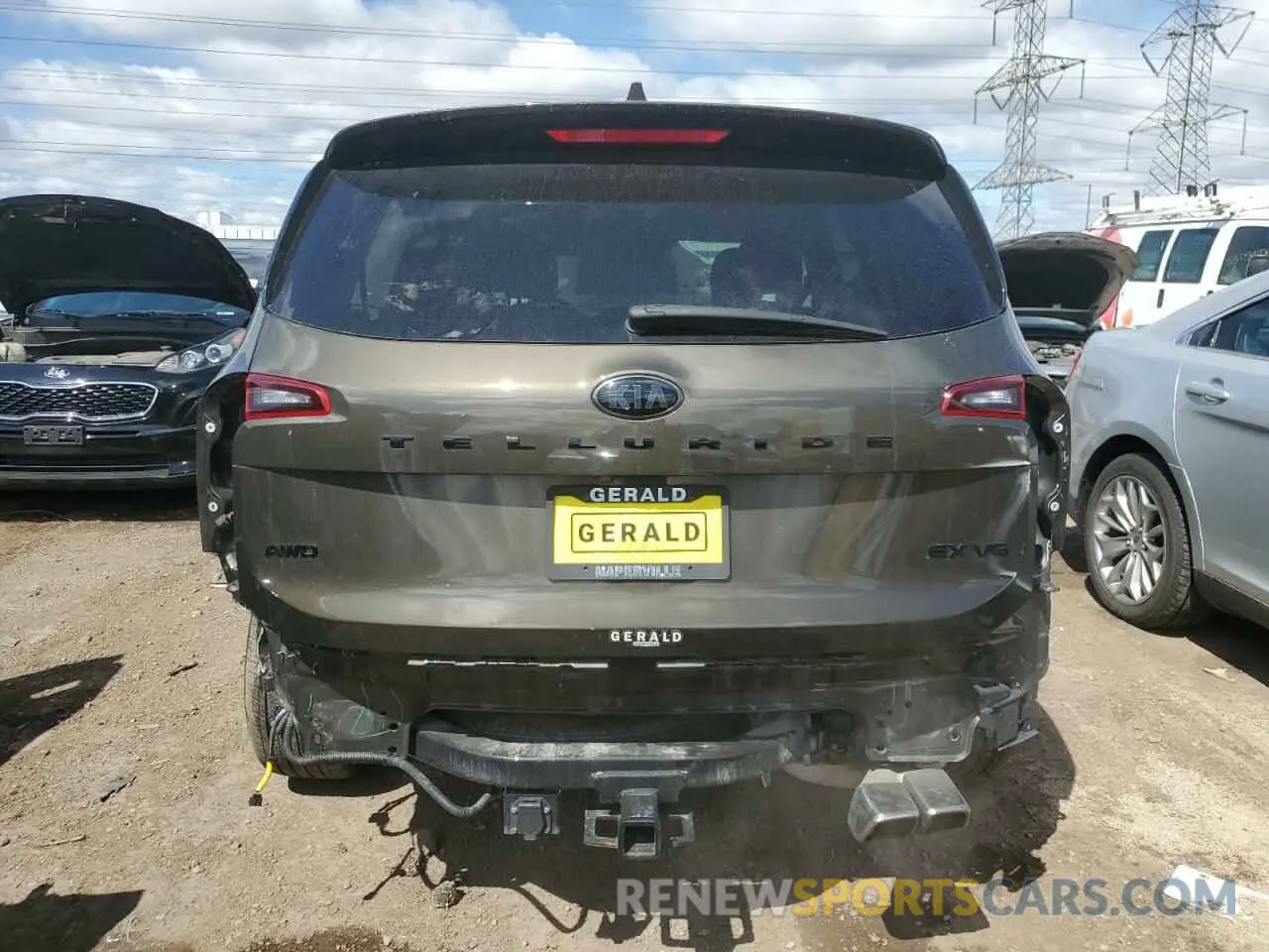 6 fotografías del automóvil dañado 5XYP3DHC5MG164646 KIA TELLURIDE 2021