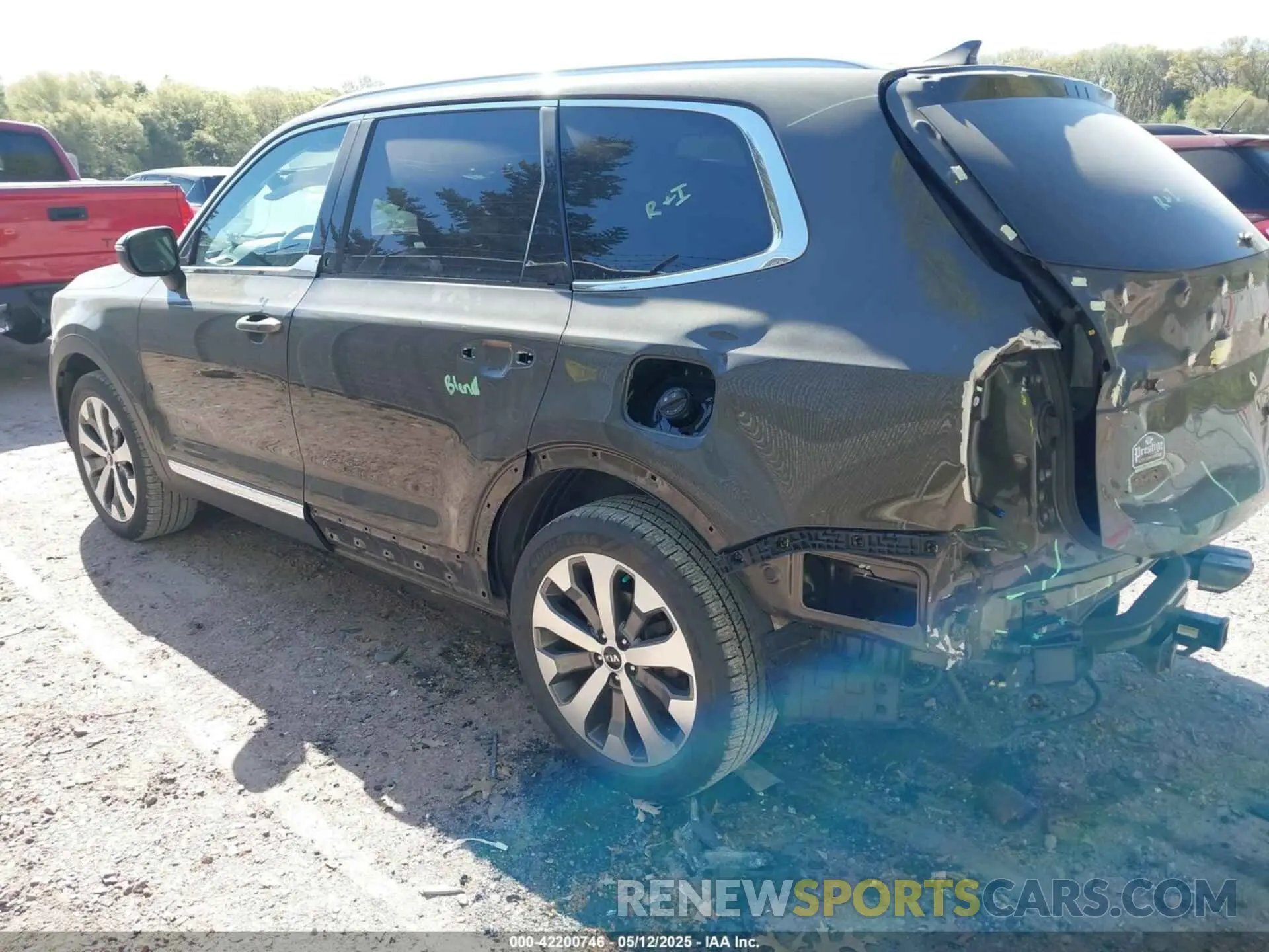 3 fotografías del automóvil dañado 5XYP3DHC9MG113716 KIA TELLURIDE 2021