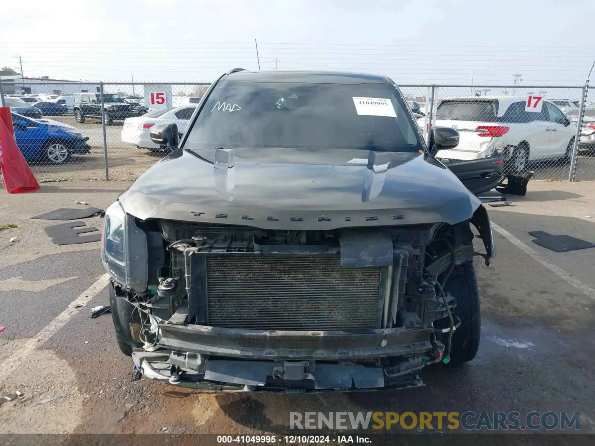 6 fotografías del automóvil dañado 5XYP5DHC2MG114460 KIA TELLURIDE 2021