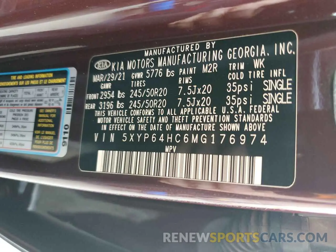 13 fotografías del automóvil dañado 5XYP64HC6MG176974 KIA TELLURIDE 2021
