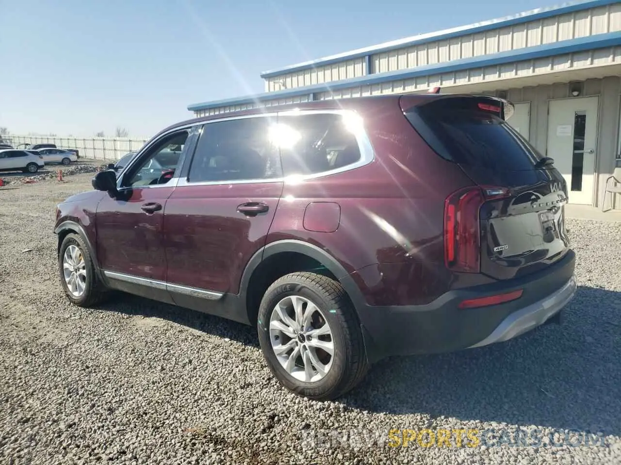 2 fotografías del automóvil dañado 5XYP2DHC4NG238403 KIA TELLURIDE 2022