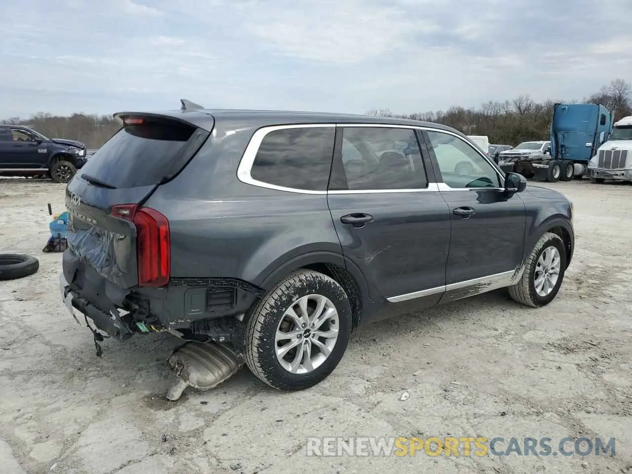 3 fotografías del automóvil dañado 5XYP2DHCXNG200934 KIA TELLURIDE 2022