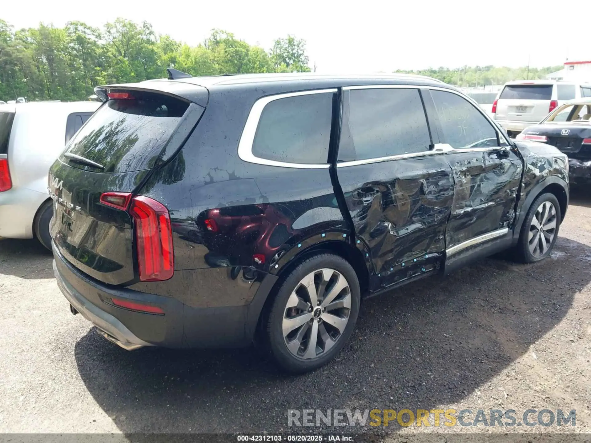 4 fotografías del automóvil dañado 5XYP34HC3NG312049 KIA TELLURIDE 2022