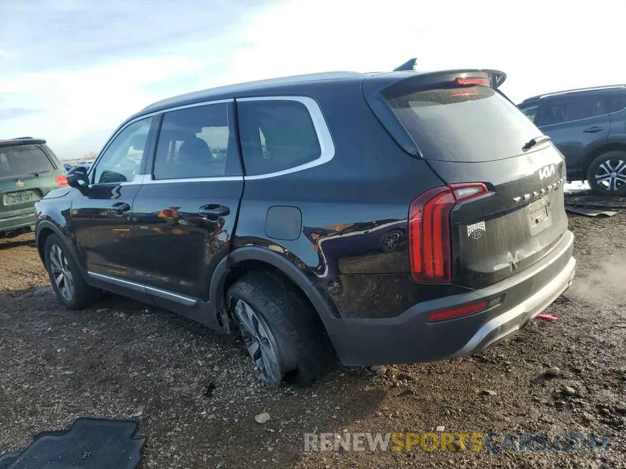 2 fotografías del automóvil dañado 5XYP34HC8NG310426 KIA TELLURIDE 2022