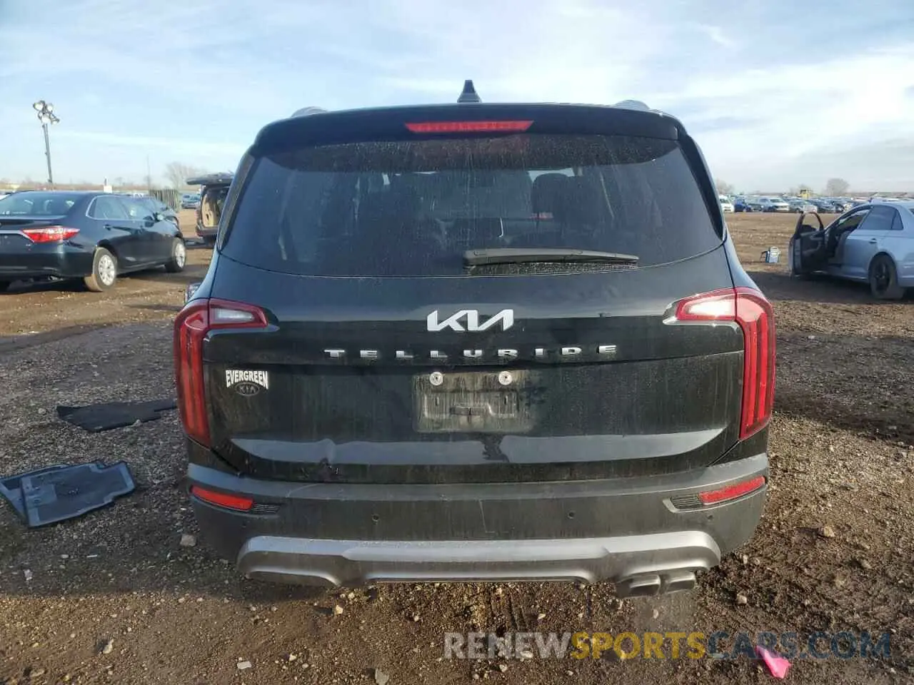 6 fotografías del automóvil dañado 5XYP34HC8NG310426 KIA TELLURIDE 2022