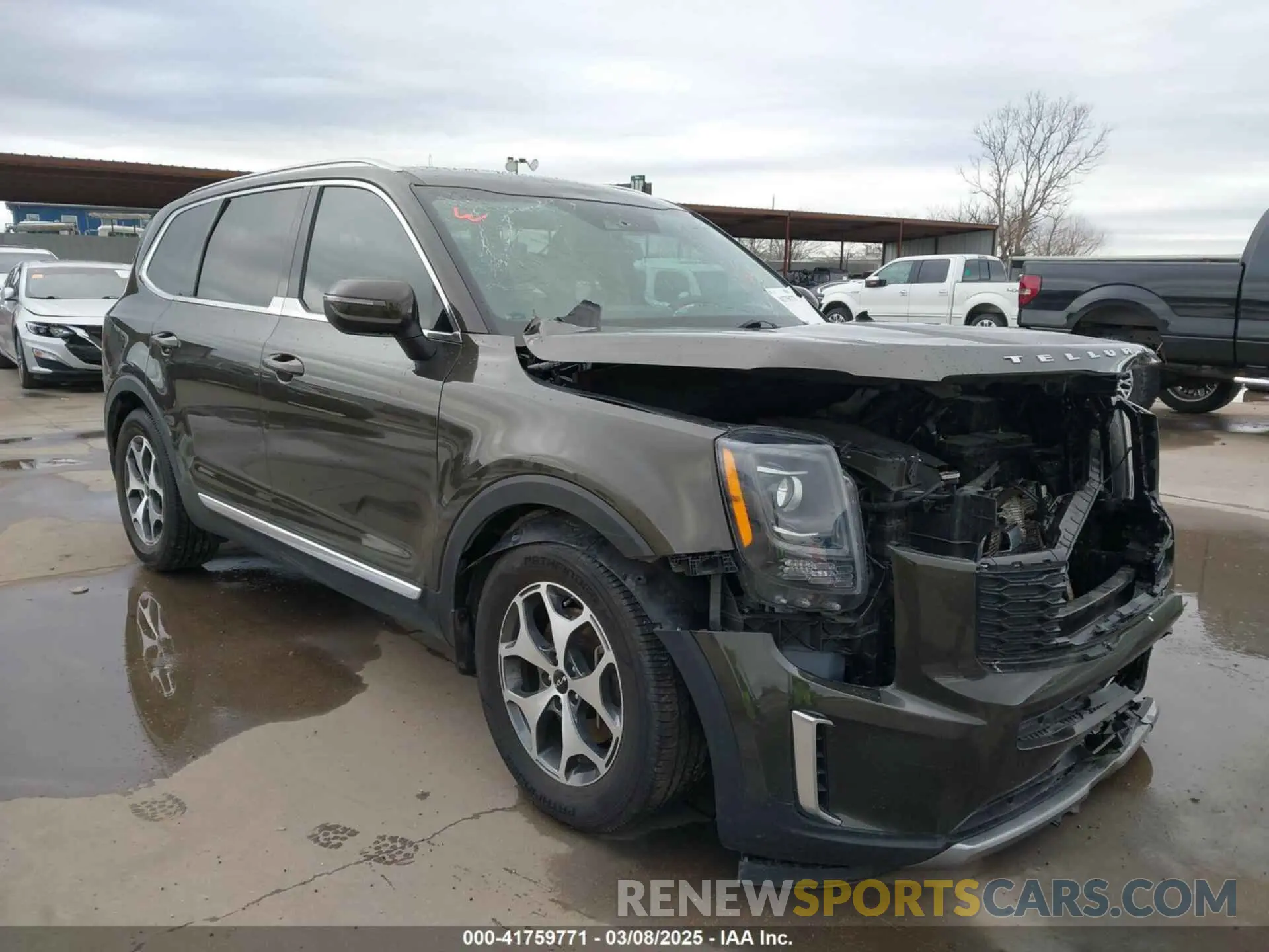 1 fotografías del automóvil dañado 5XYP3DHC3NG222108 KIA TELLURIDE 2022