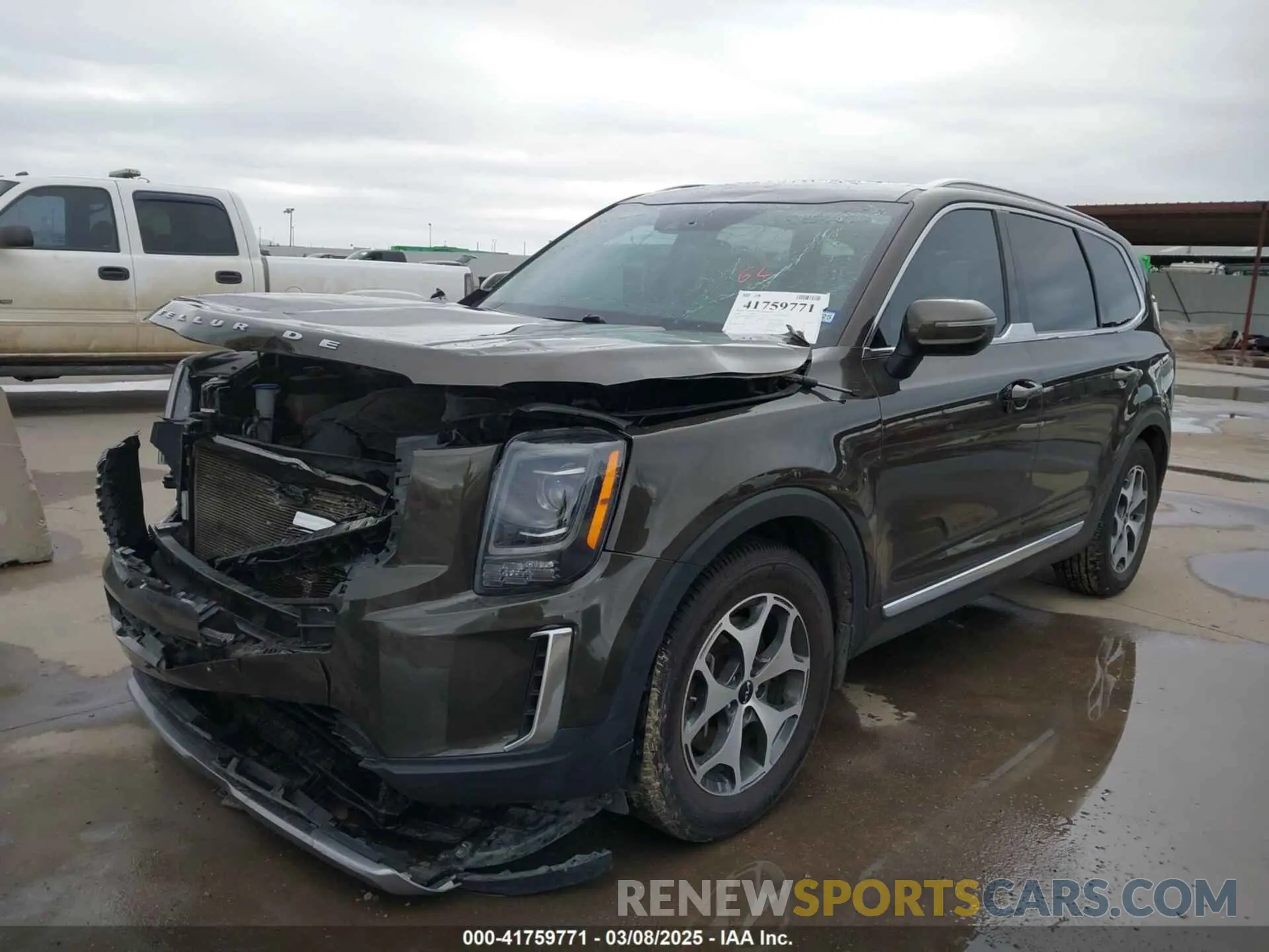 2 fotografías del automóvil dañado 5XYP3DHC3NG222108 KIA TELLURIDE 2022