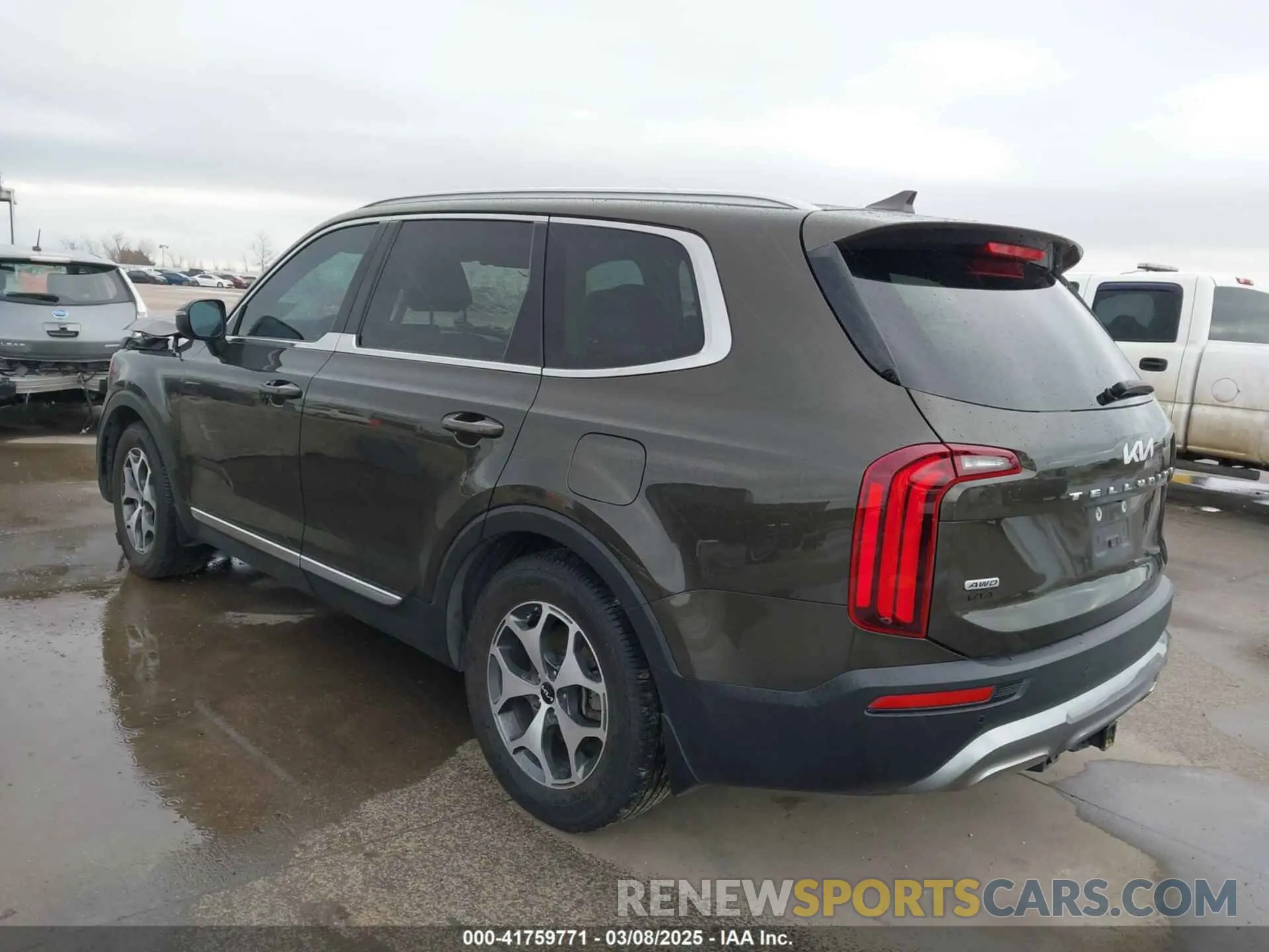 3 fotografías del automóvil dañado 5XYP3DHC3NG222108 KIA TELLURIDE 2022