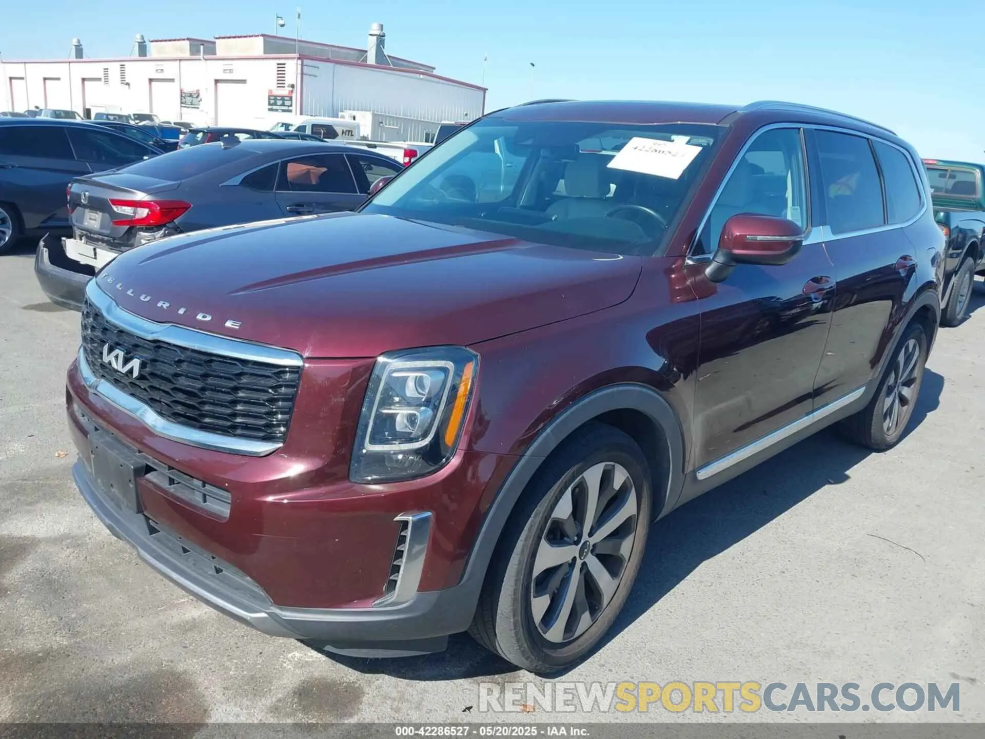 2 fotografías del automóvil dañado 5XYP3DHC5NG230081 KIA TELLURIDE 2022