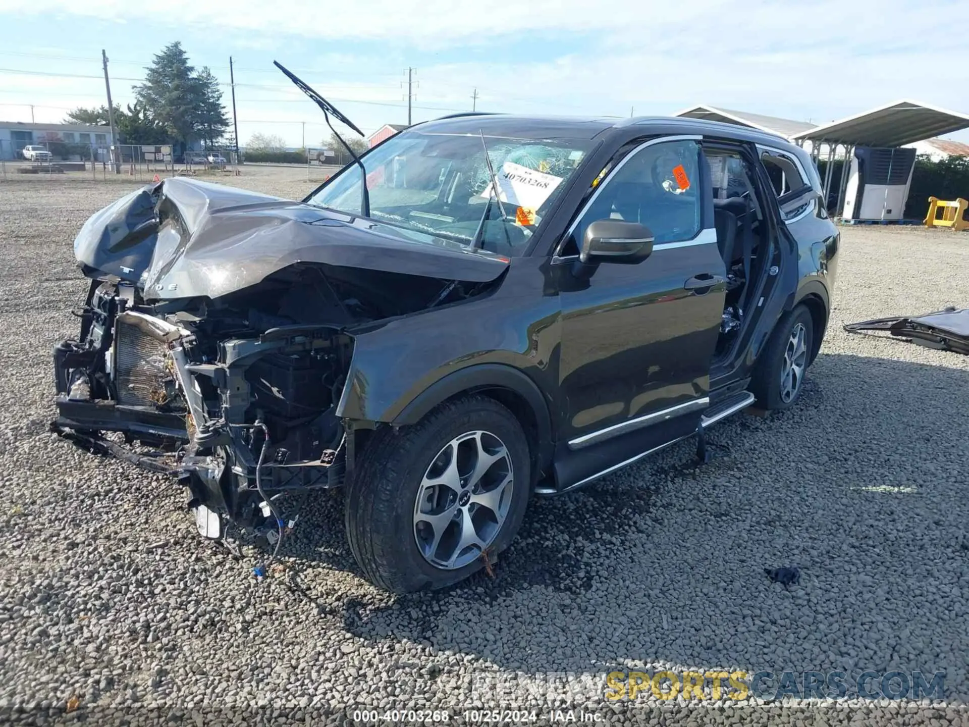 2 fotografías del automóvil dañado 5XYP3DHC7NG201553 KIA TELLURIDE 2022