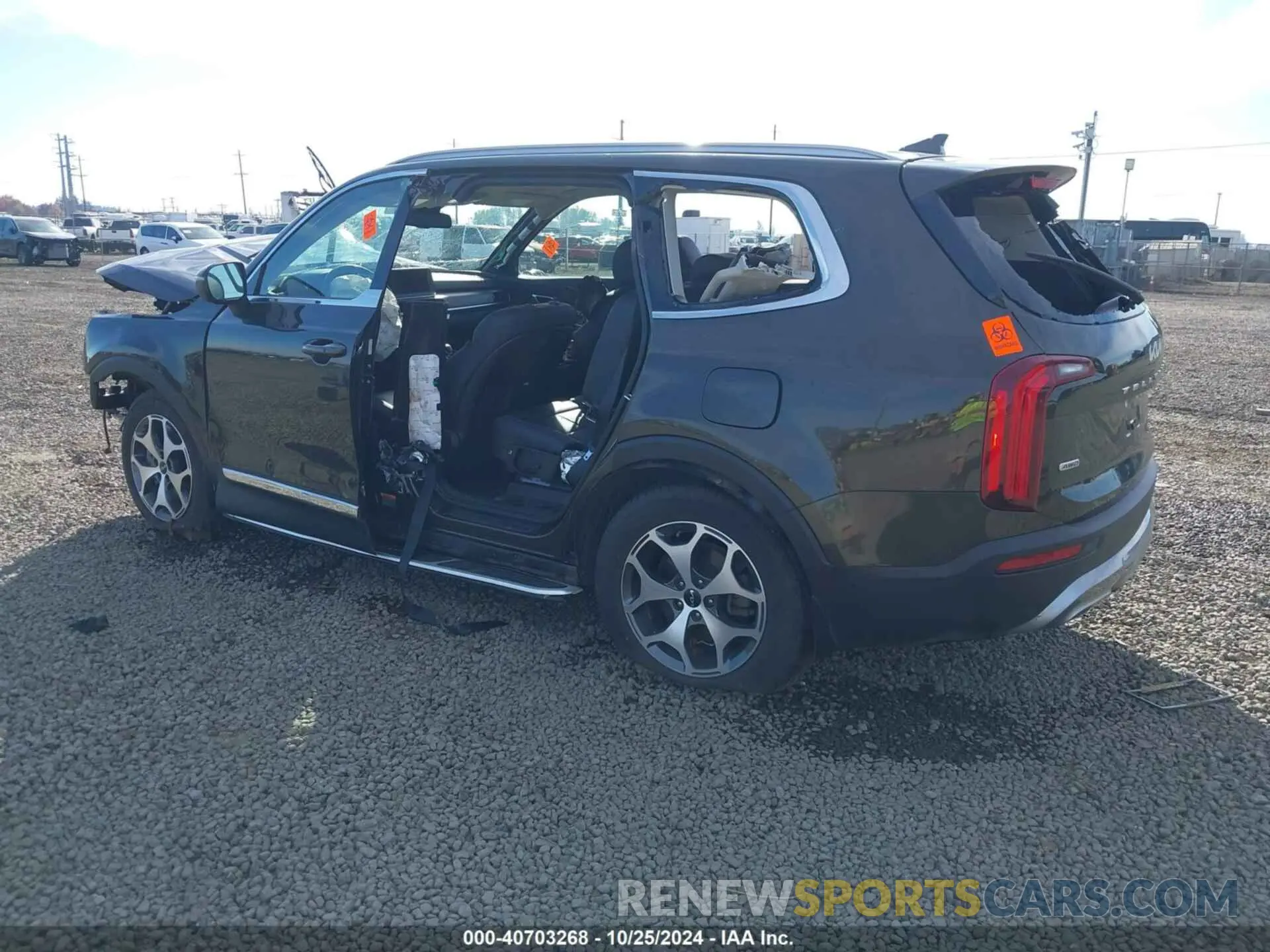 3 fotografías del automóvil dañado 5XYP3DHC7NG201553 KIA TELLURIDE 2022