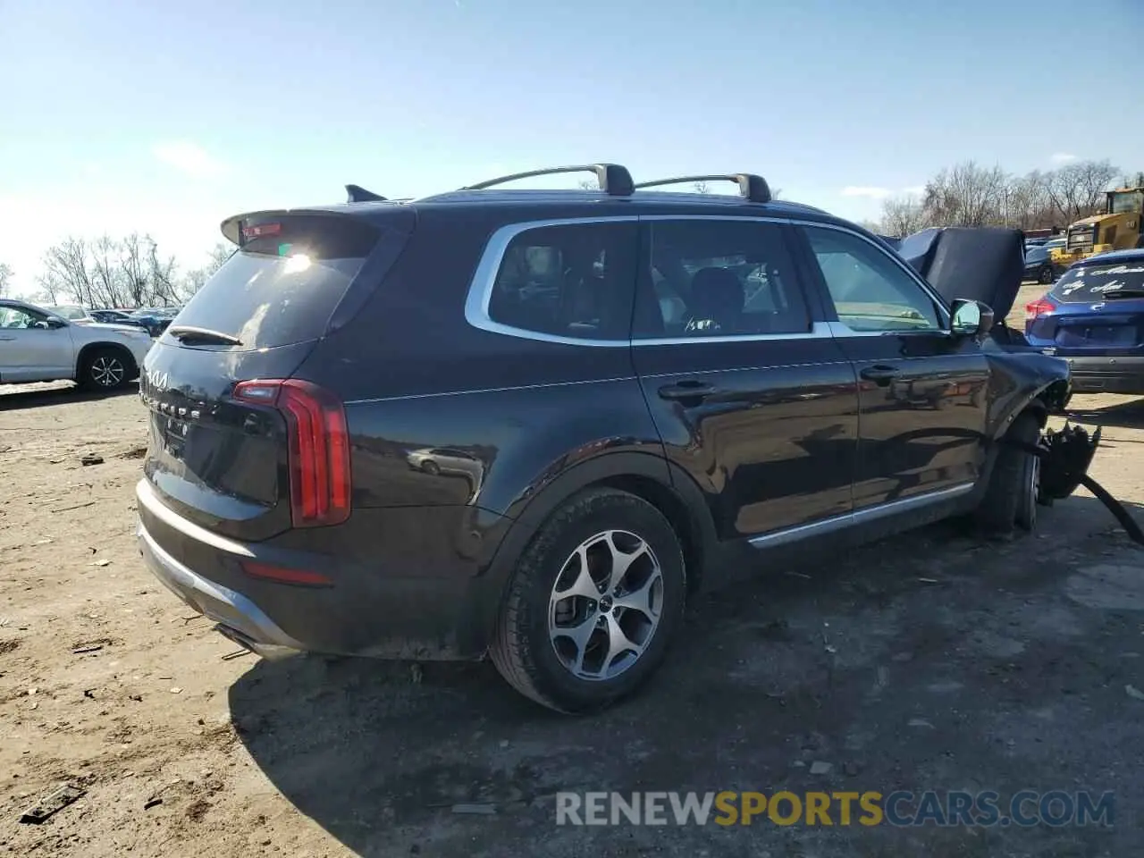 3 fotografías del automóvil dañado 5XYP3DHC8NG283096 KIA TELLURIDE 2022