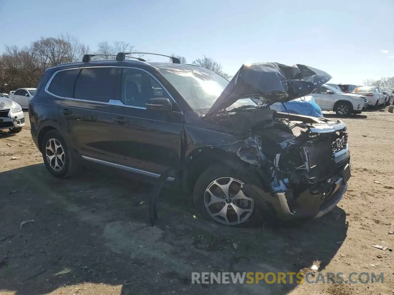 4 fotografías del automóvil dañado 5XYP3DHC8NG283096 KIA TELLURIDE 2022