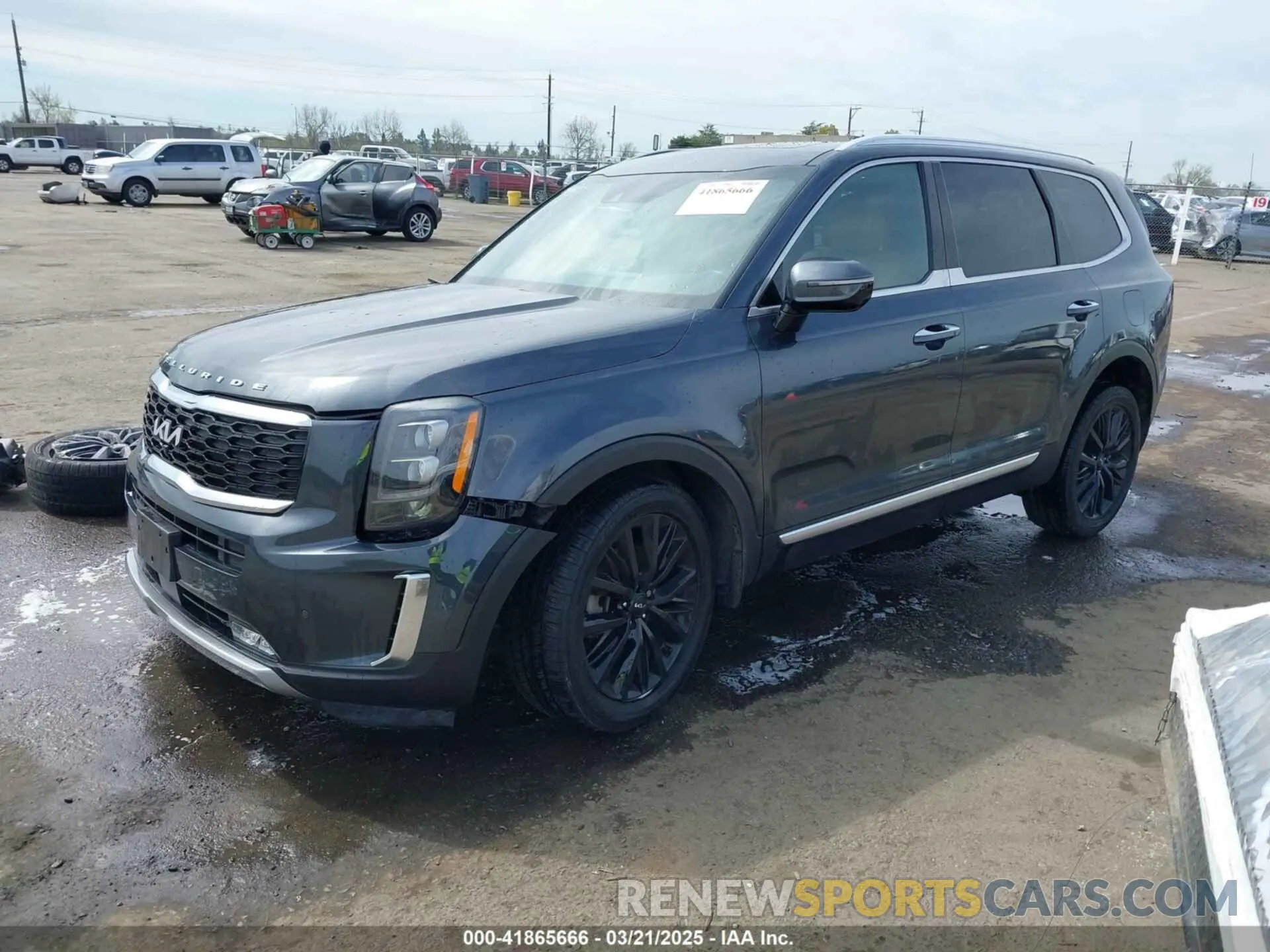 2 fotografías del automóvil dañado 5XYP54HC2NG253361 KIA TELLURIDE 2022