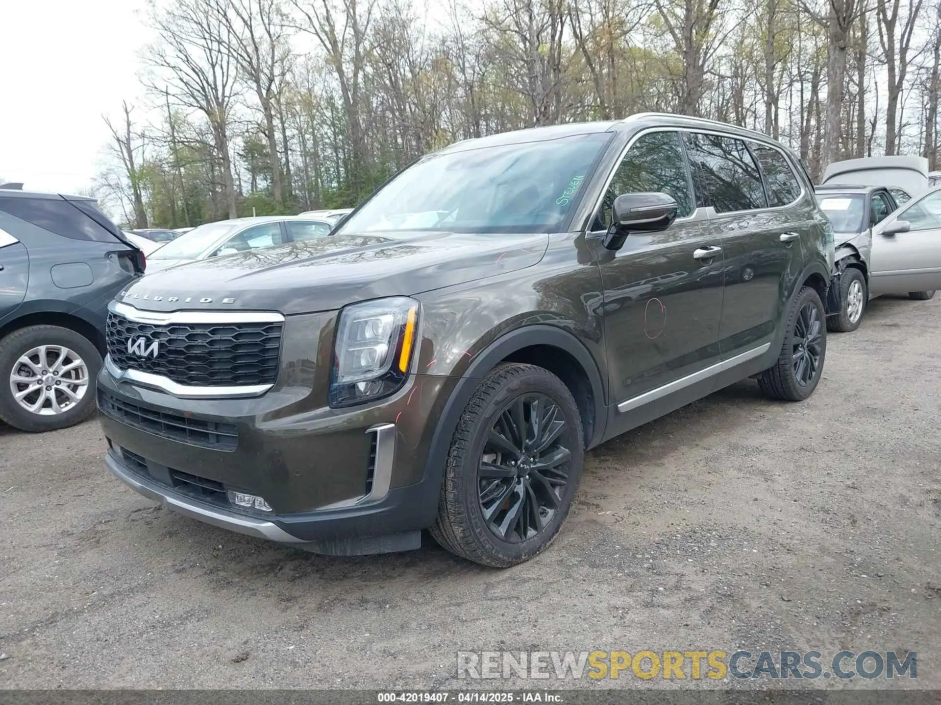 2 fotografías del automóvil dañado 5XYP54HC4NG271392 KIA TELLURIDE 2022