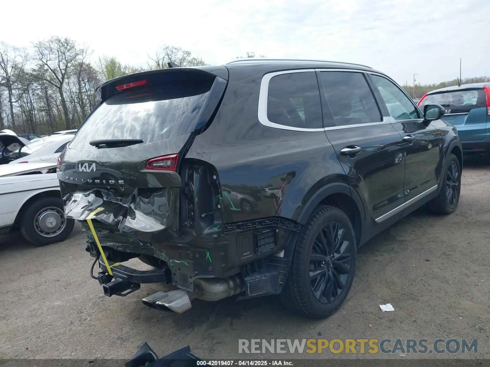 4 fotografías del automóvil dañado 5XYP54HC4NG271392 KIA TELLURIDE 2022