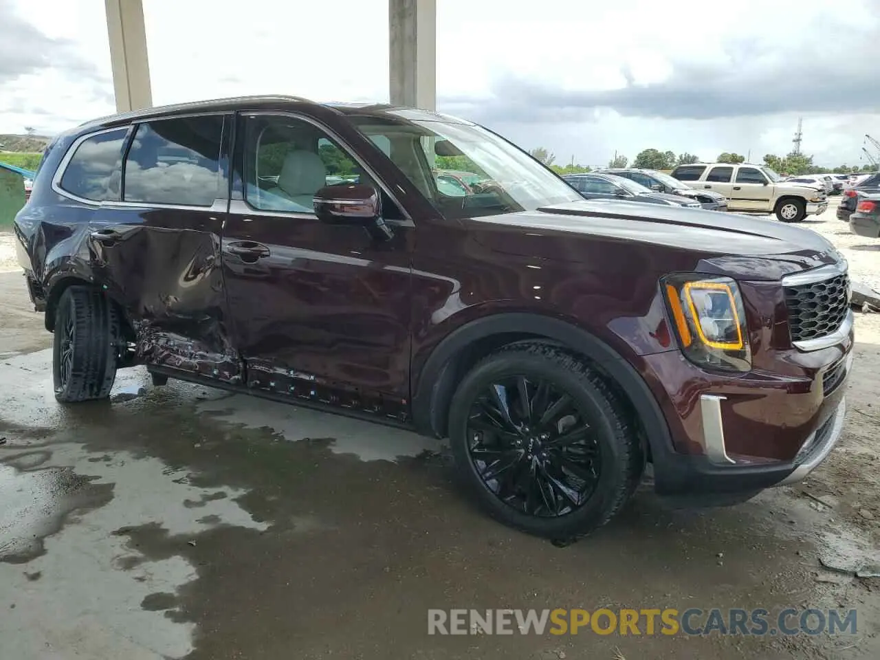 4 fotografías del automóvil dañado 5XYP54HC7NG281592 KIA TELLURIDE 2022