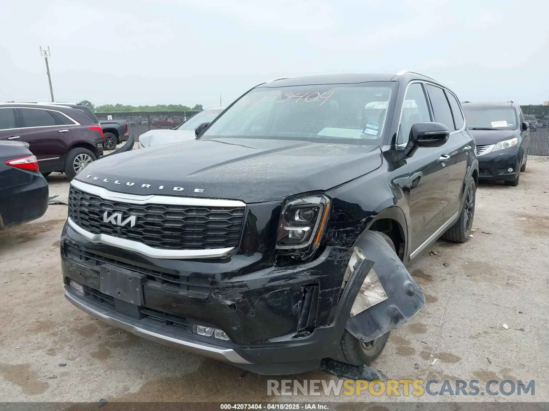 2 fotografías del automóvil dañado 5XYP5DHC4NG249036 KIA TELLURIDE 2022