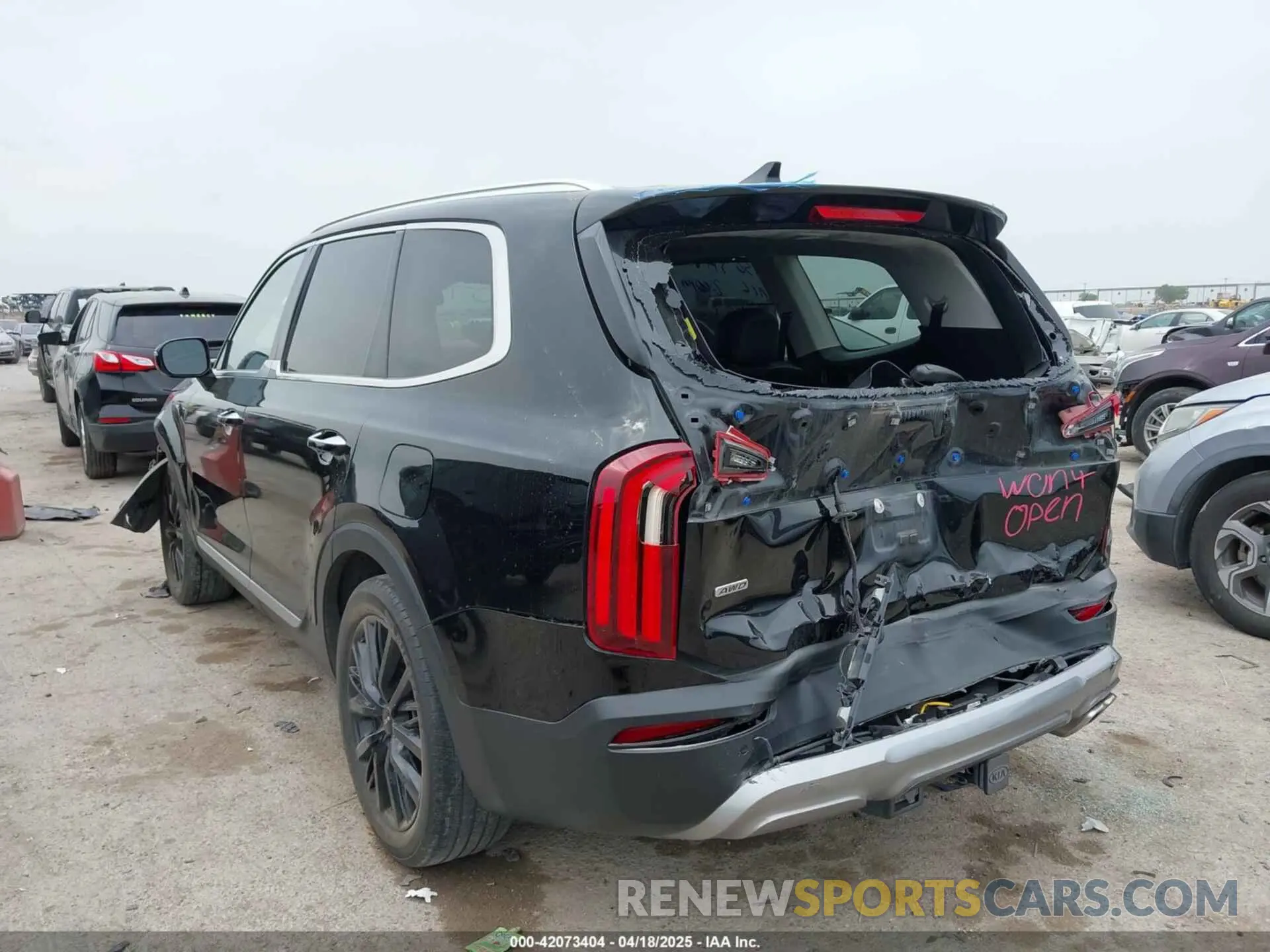 3 fotografías del automóvil dañado 5XYP5DHC4NG249036 KIA TELLURIDE 2022