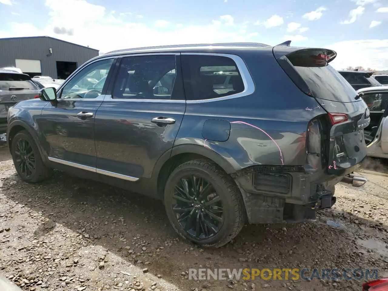 2 fotografías del automóvil dañado 5XYP5DHC6NG276609 KIA TELLURIDE 2022