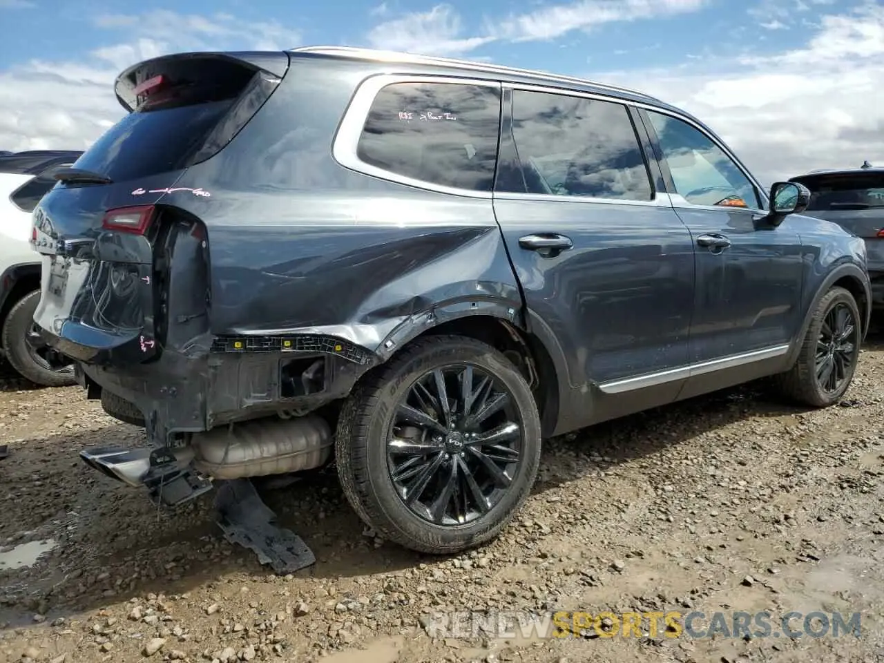 3 fotografías del automóvil dañado 5XYP5DHC6NG276609 KIA TELLURIDE 2022
