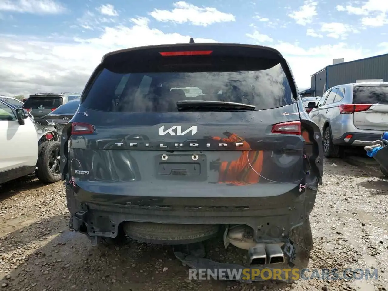 6 fotografías del automóvil dañado 5XYP5DHC6NG276609 KIA TELLURIDE 2022