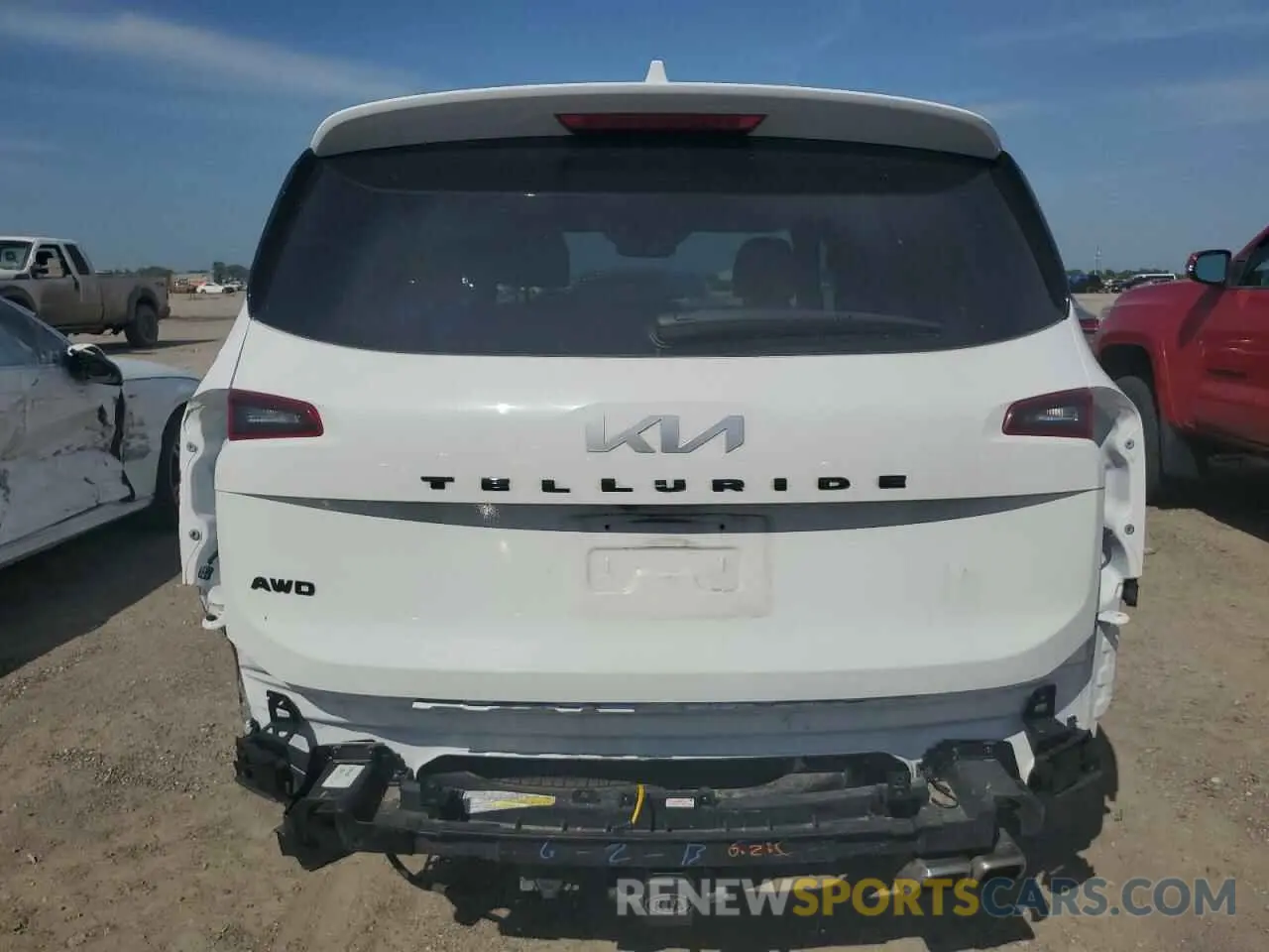 6 fotografías del automóvil dañado 5XYP5DHC7NG242551 KIA TELLURIDE 2022
